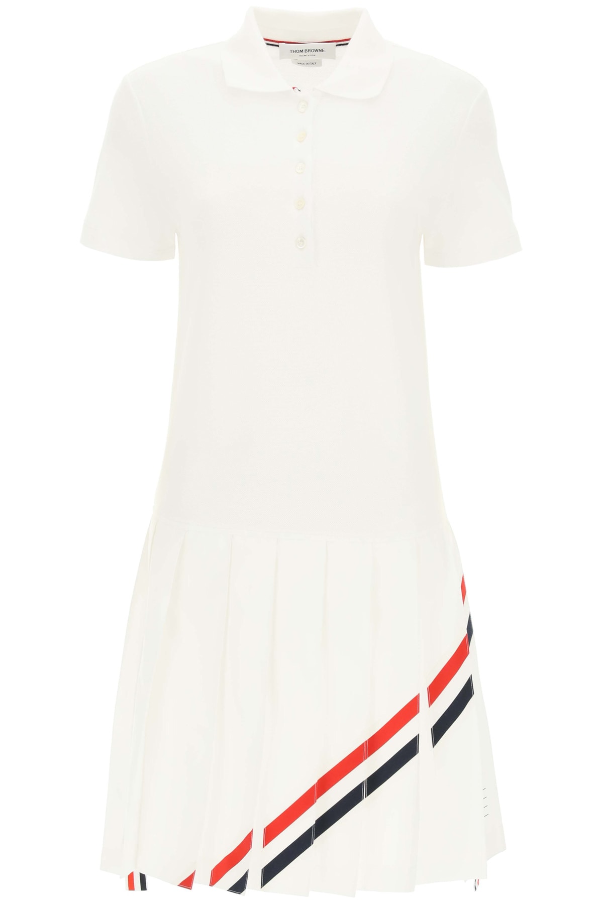 Thom Browne Polo Dress With Tricolor Band