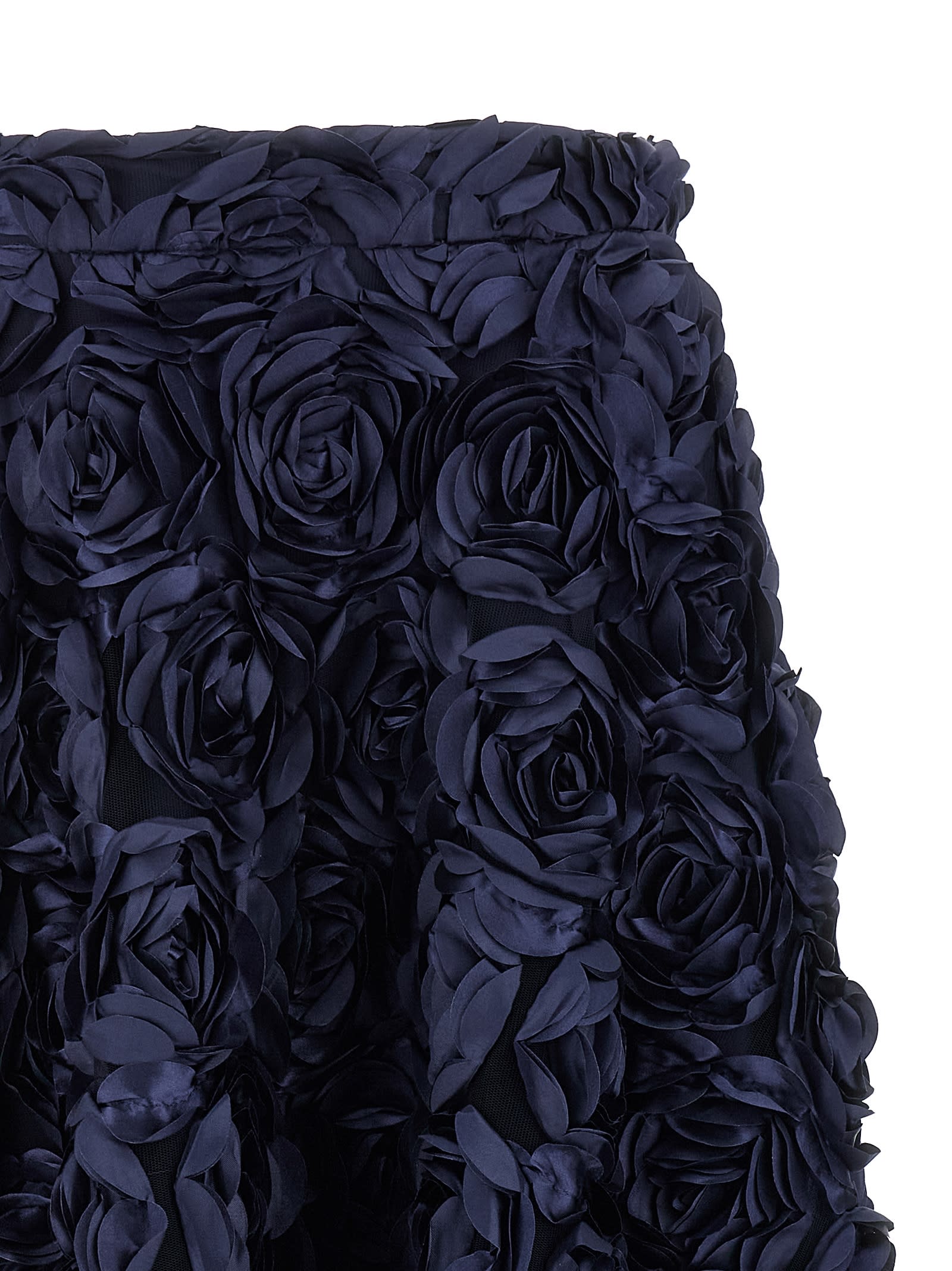 Rotate Birger Christensen Skirt With Roses In Blue