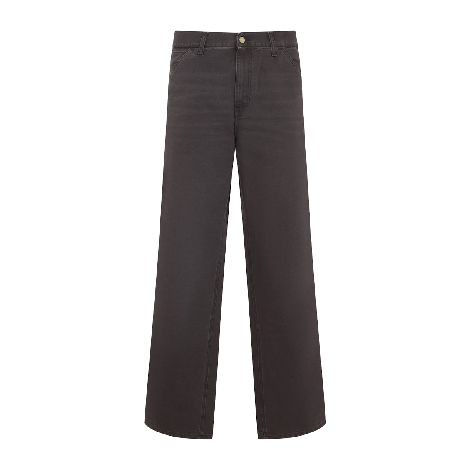 Carhartt Wip Relaxed Fit Organic Cotton Trousers In Gray