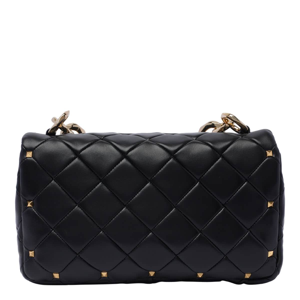 Shop Valentino Small Rockstud Spike Shoulder Bag In Black