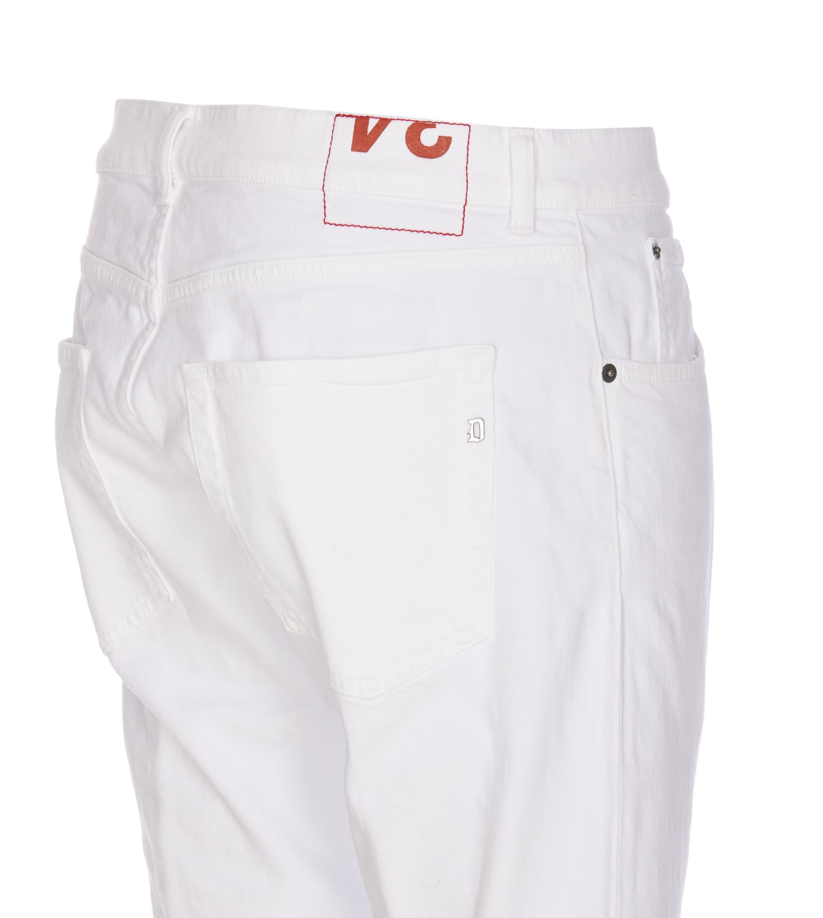 Dondup Carrot Leg Jeans In Durable Cotton Drill In White