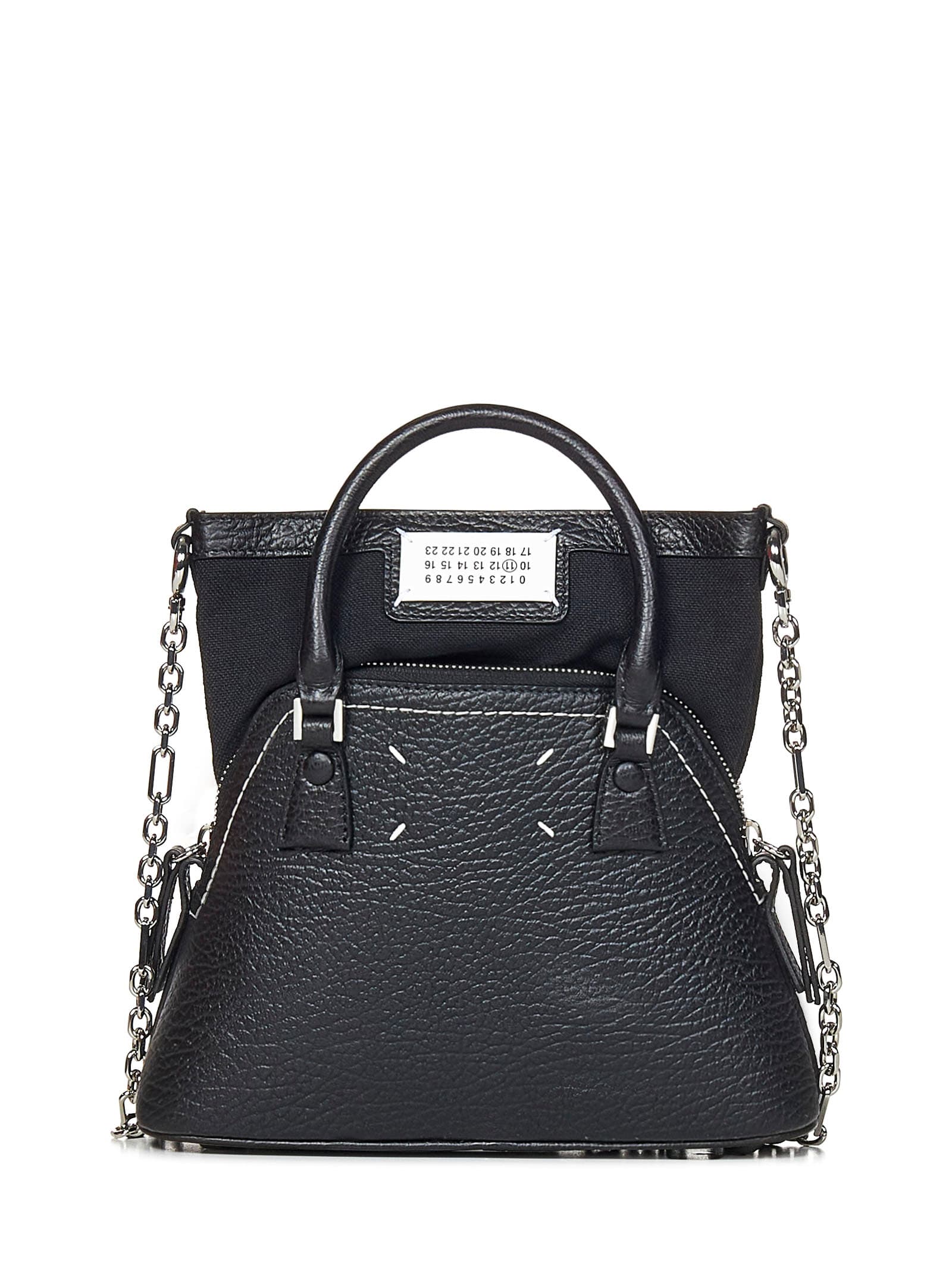 Shop Maison Margiela 5ac Classique Micro Shoulder Bag In Black