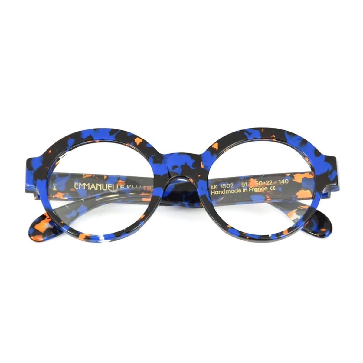 Emmanuelle Khanh Ek 1502 91 Havana Blu/bleu Mochete Glasses In Blue