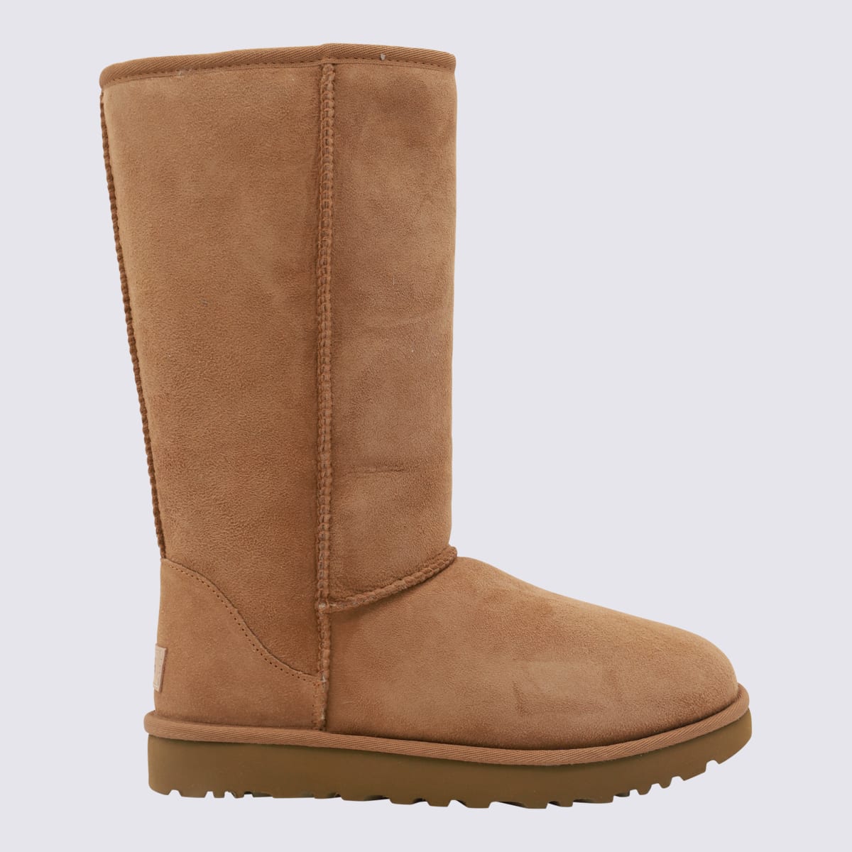 Shop Ugg Beige Boots In Chestnut