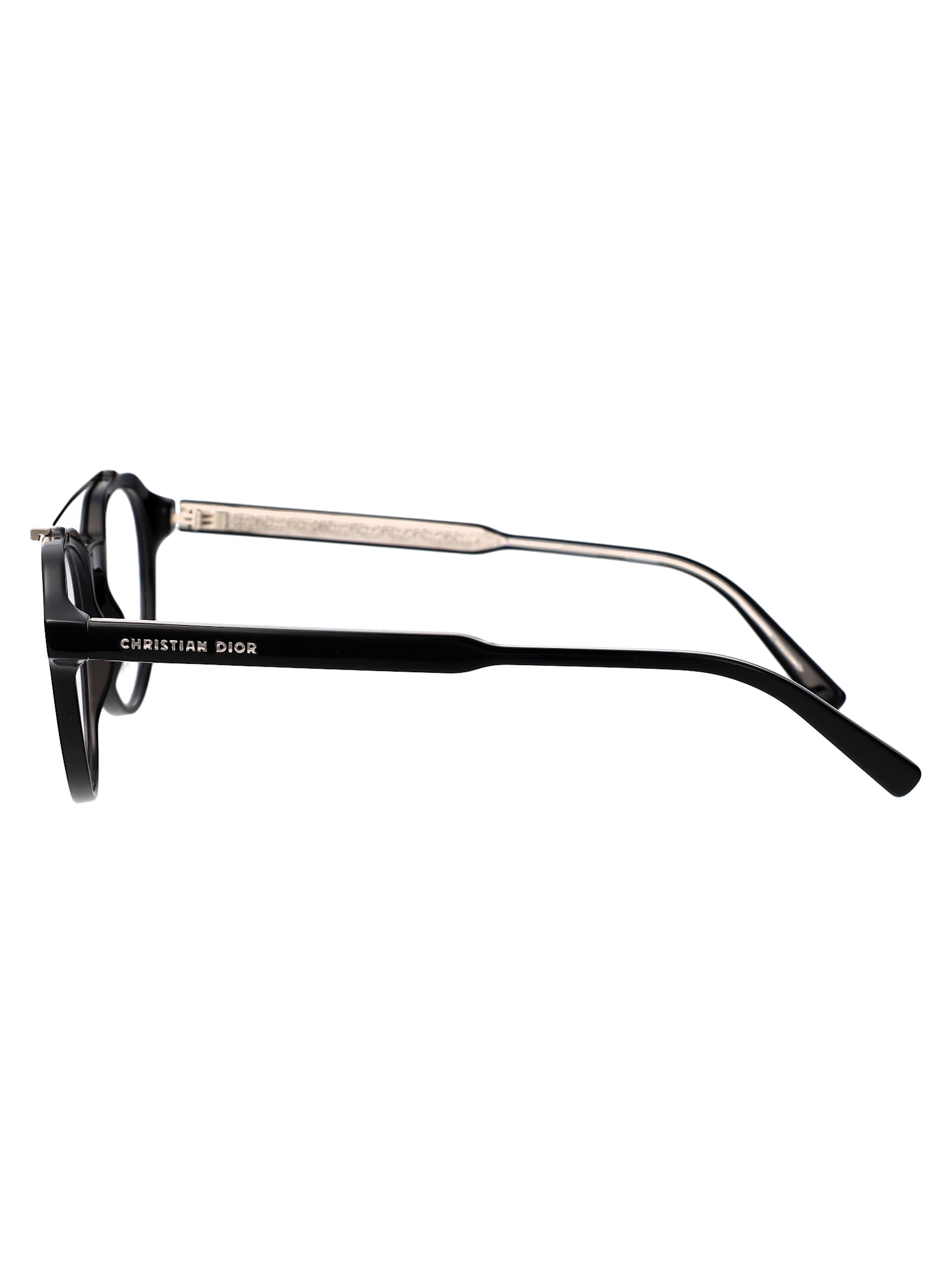 Shop Dior Botanicao R1i Glasses In 1000 Black/crystal