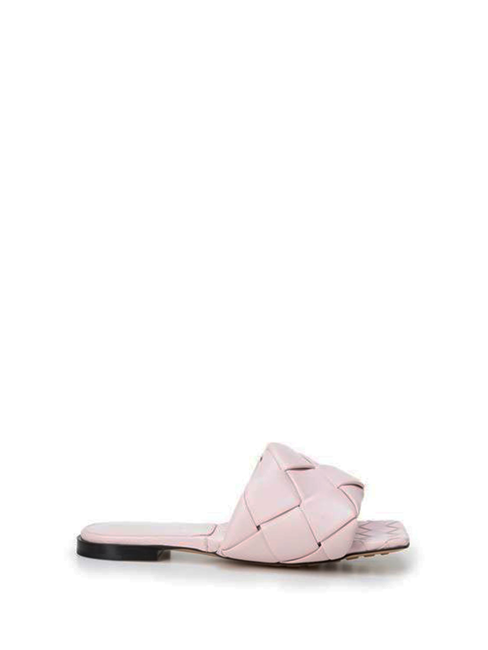 Bottega Veneta 10mm Lido Leather Slide Flats In Cameo