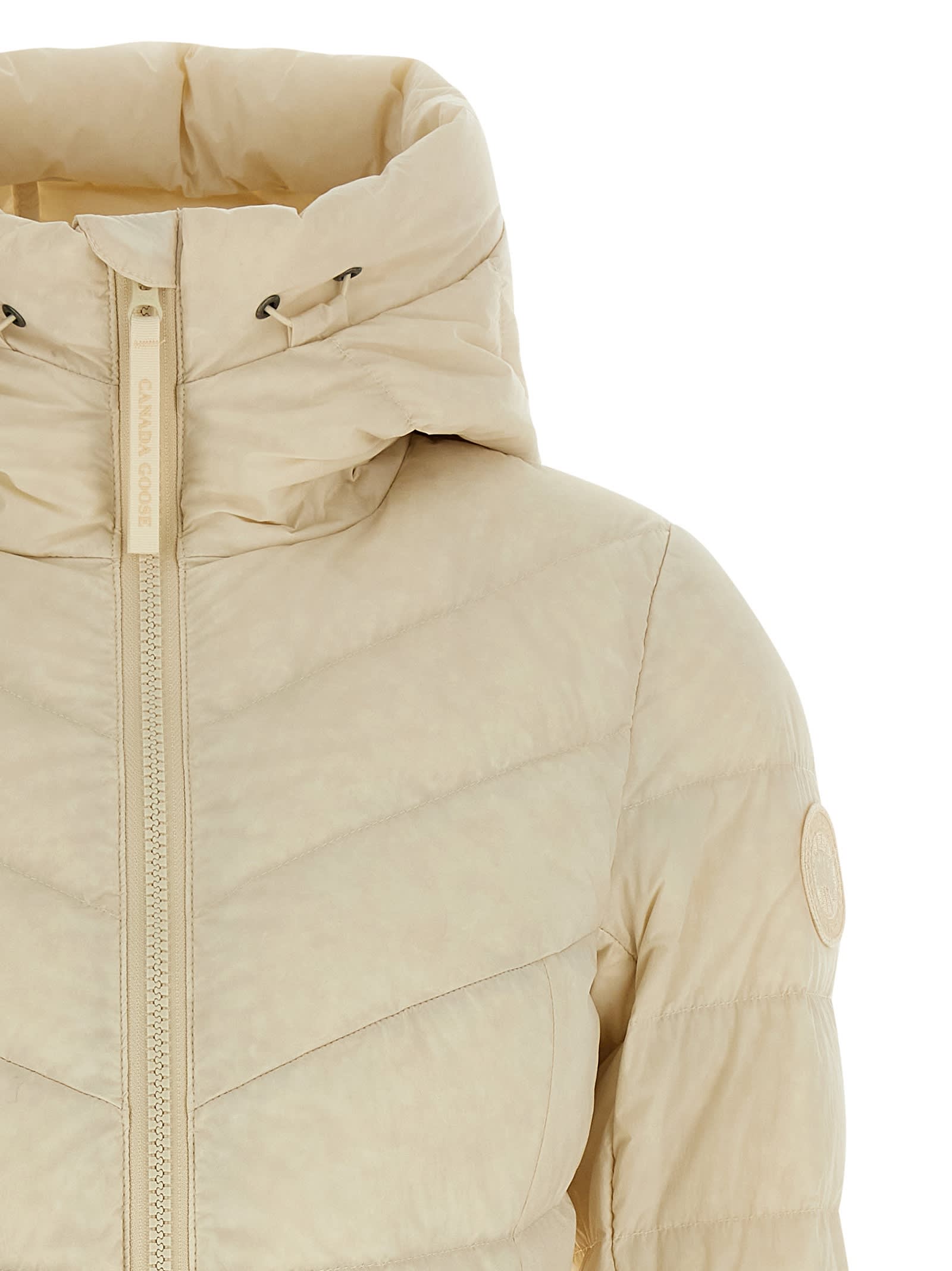 Canada Goose Hooded Long Sleeve Quilted Jacket In Neutral