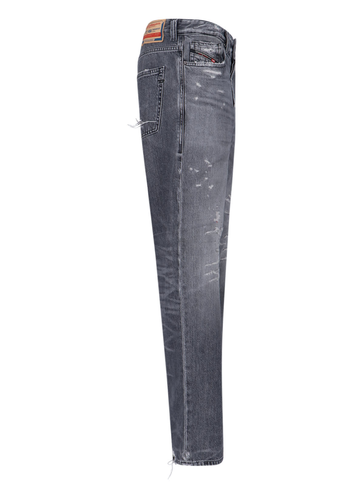 Diesel 1988 D-ark Distressed Jeans In Gray