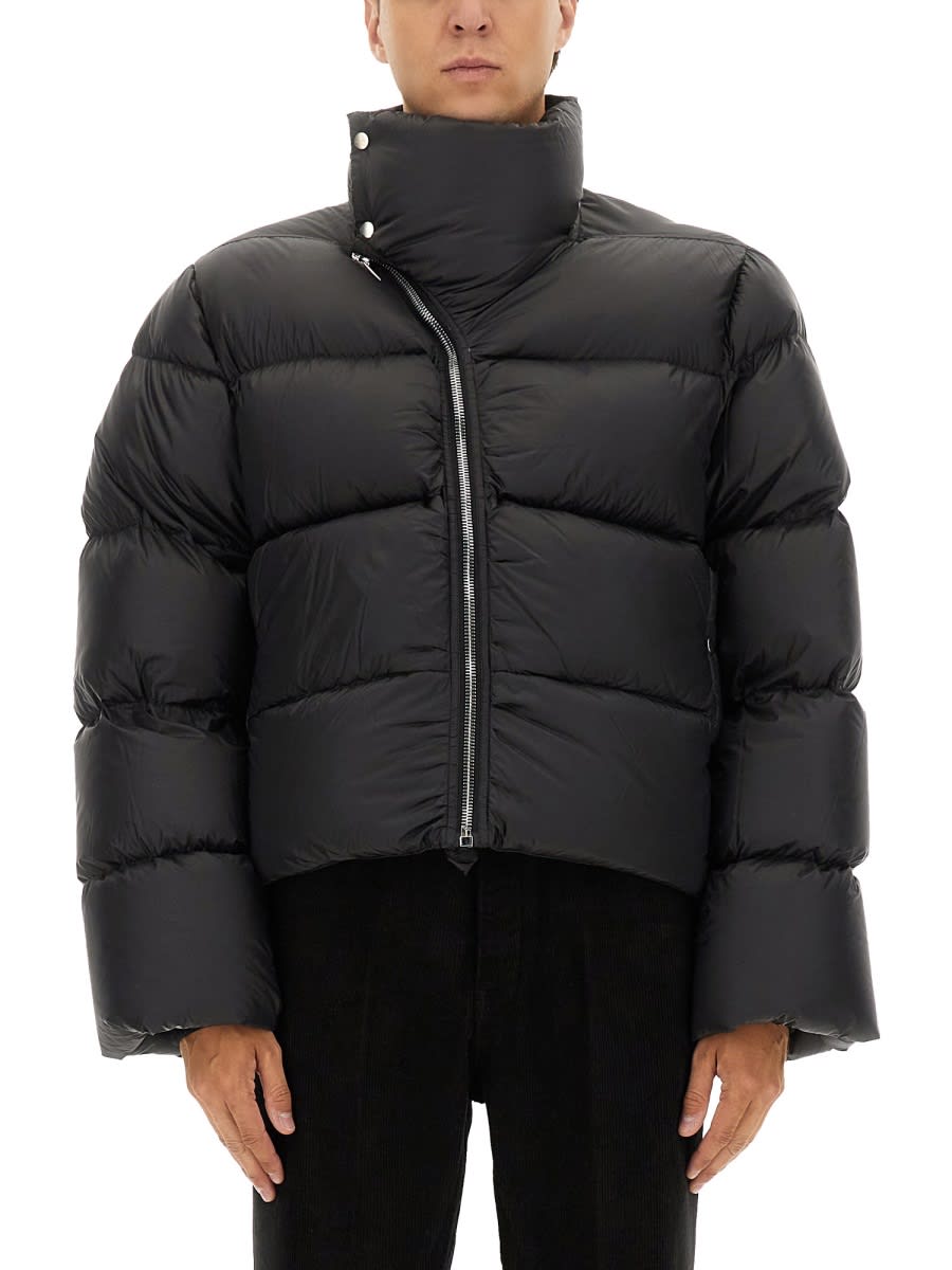 Rick Owens Down Jacket Turtle In Black
