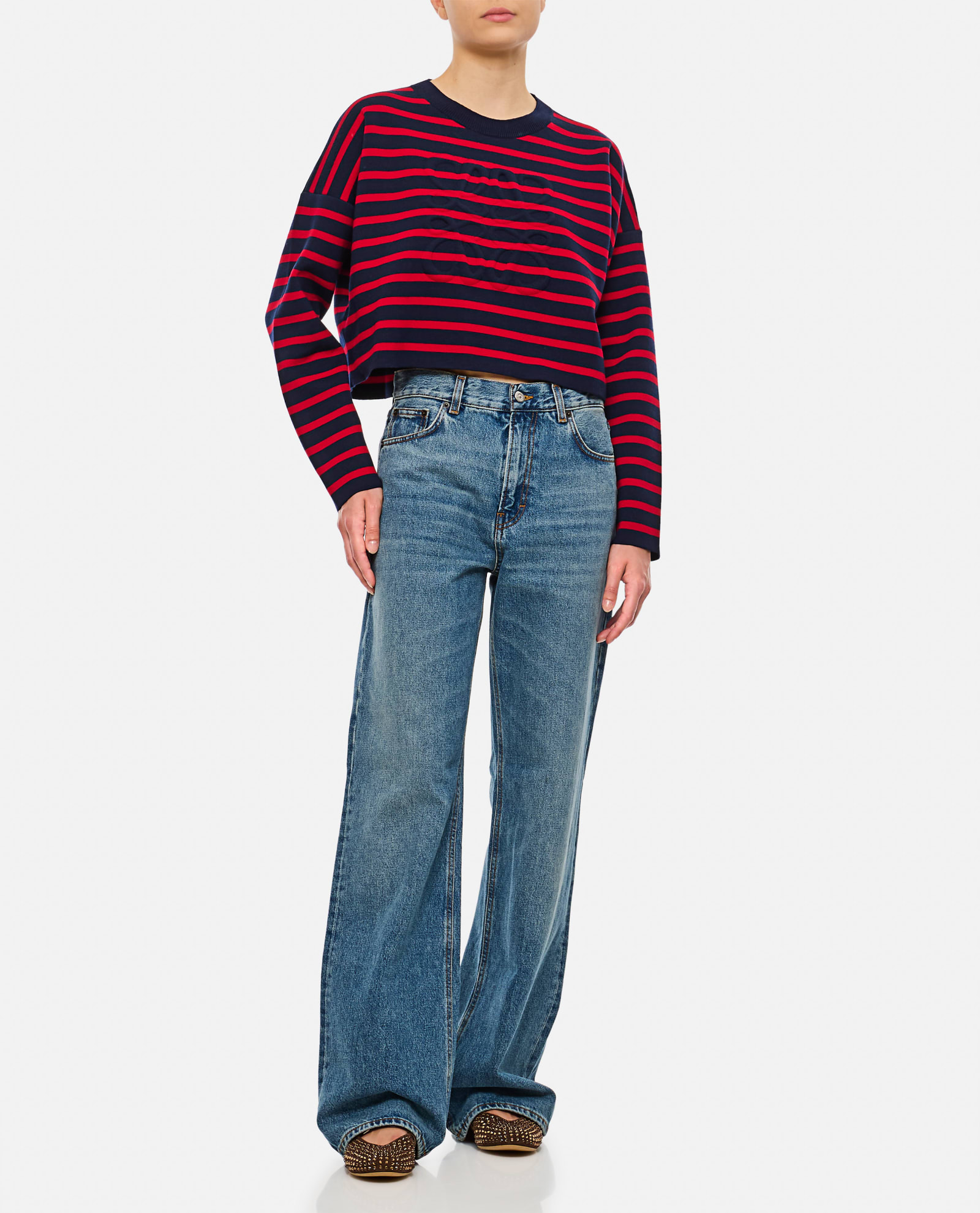 Shop Loewe Anagram Sweater In Red