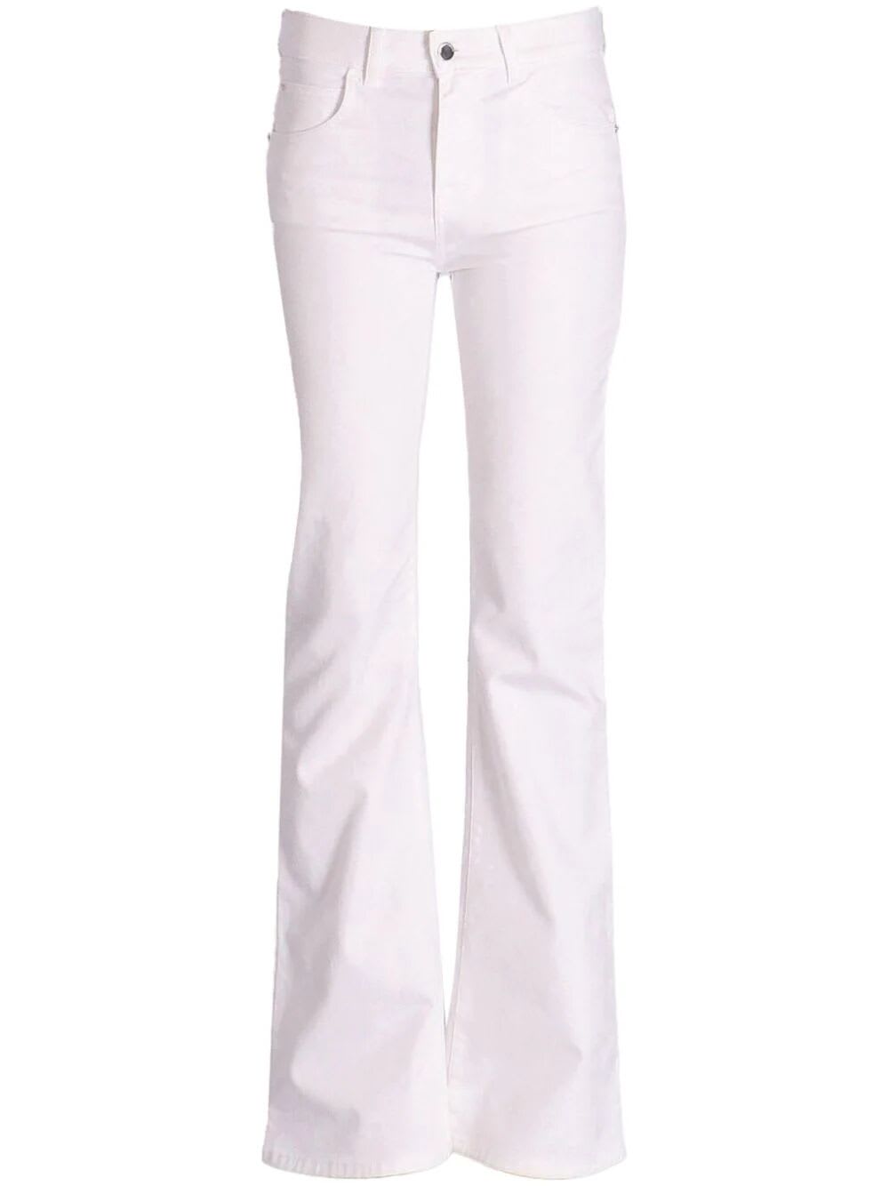 Shop Emporio Armani Flared Jeans In Optic White