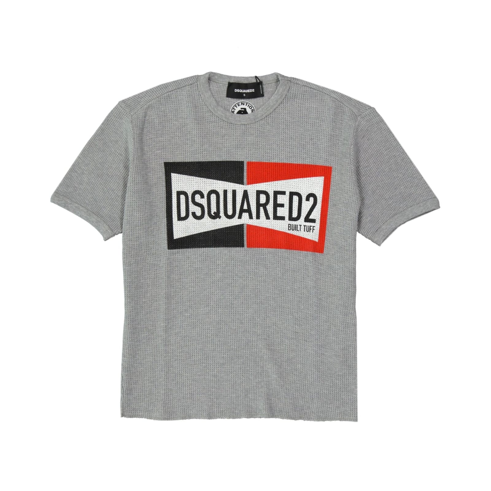Shop Dsquared2 Two Tone Logo T-shirt In Gray