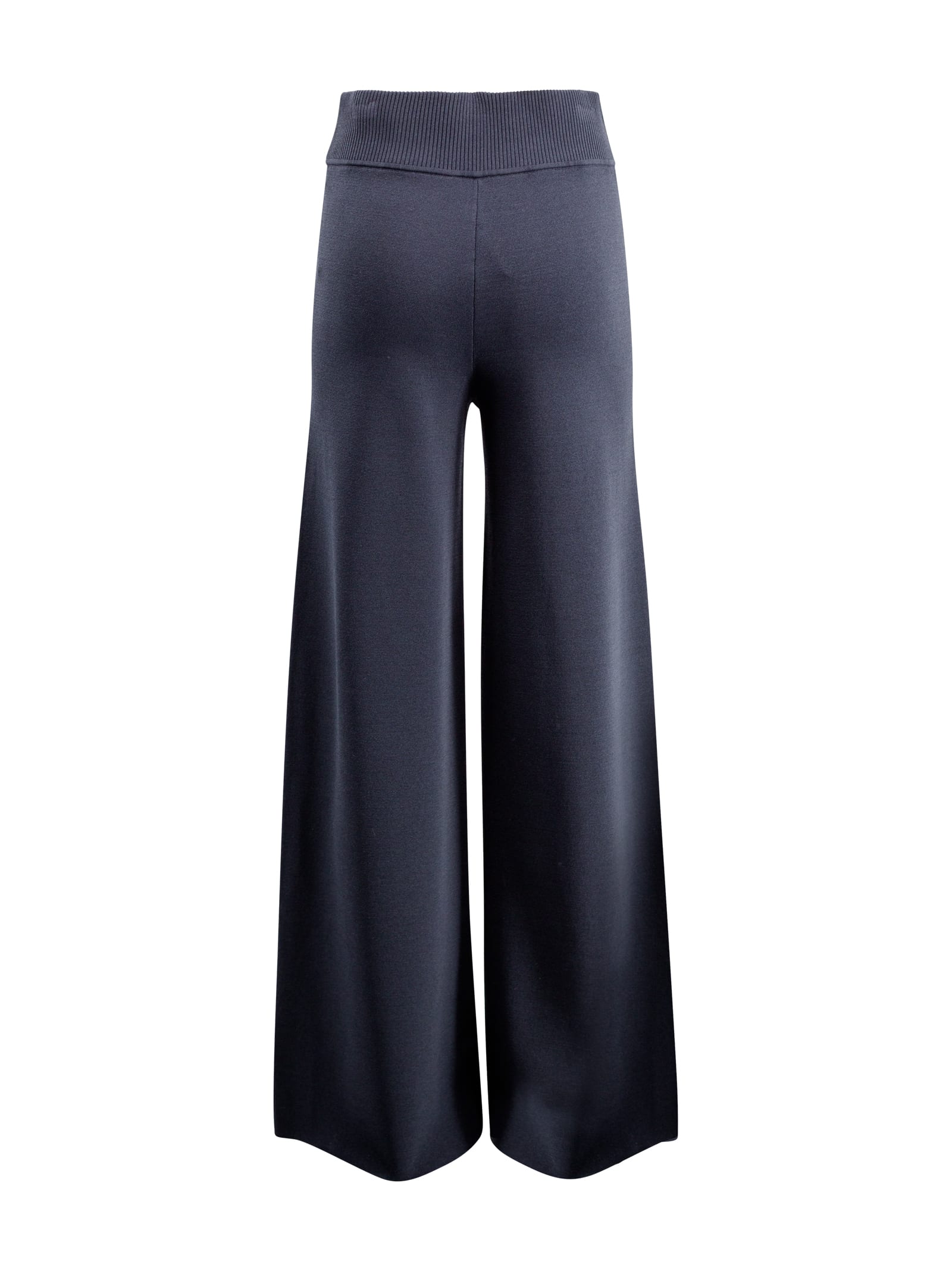Shop P.a.r.o.s.h Roma Knit Trousers In Blue