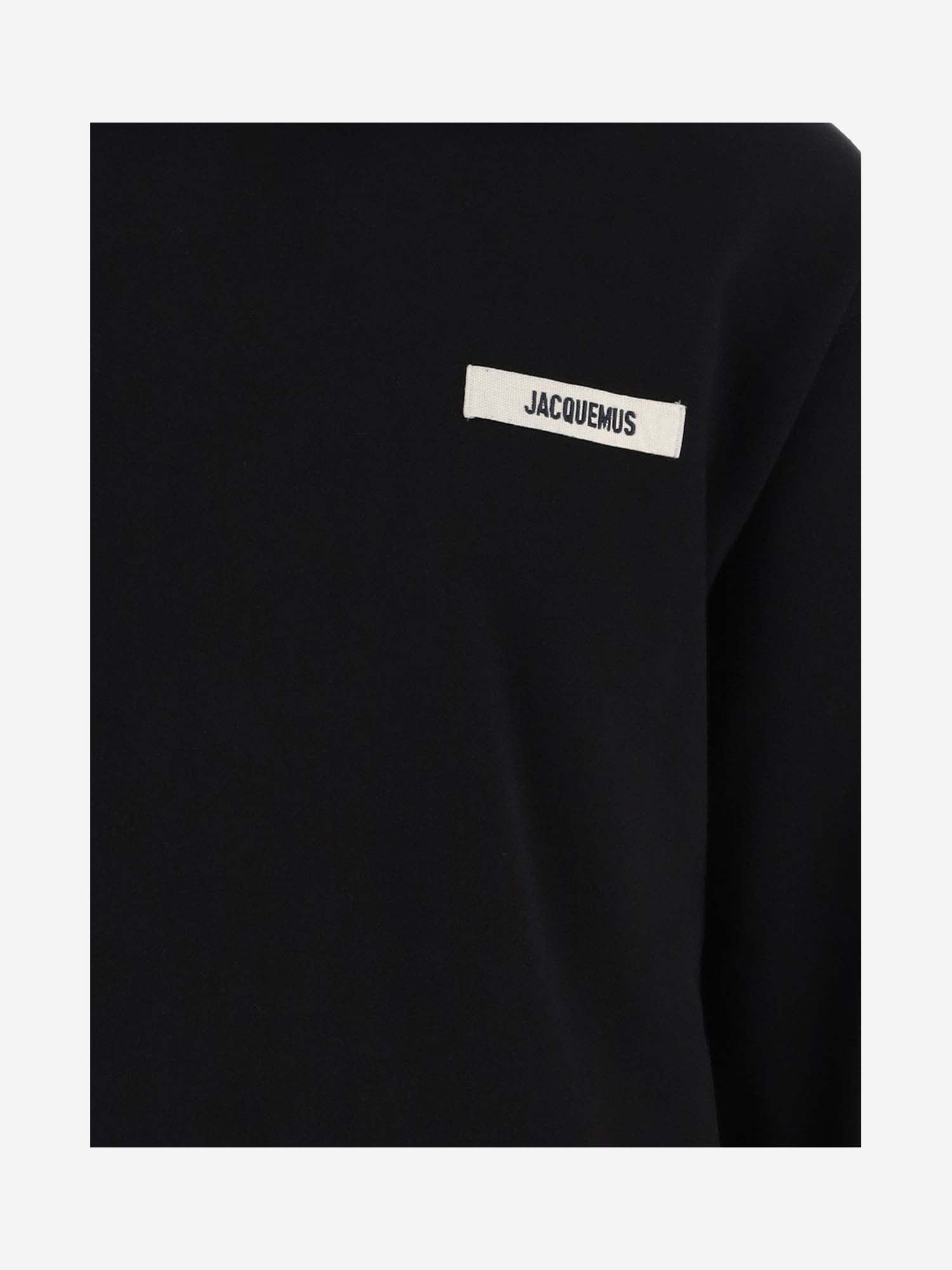 Shop Jacquemus Le Hoodie Grosgrain In Black