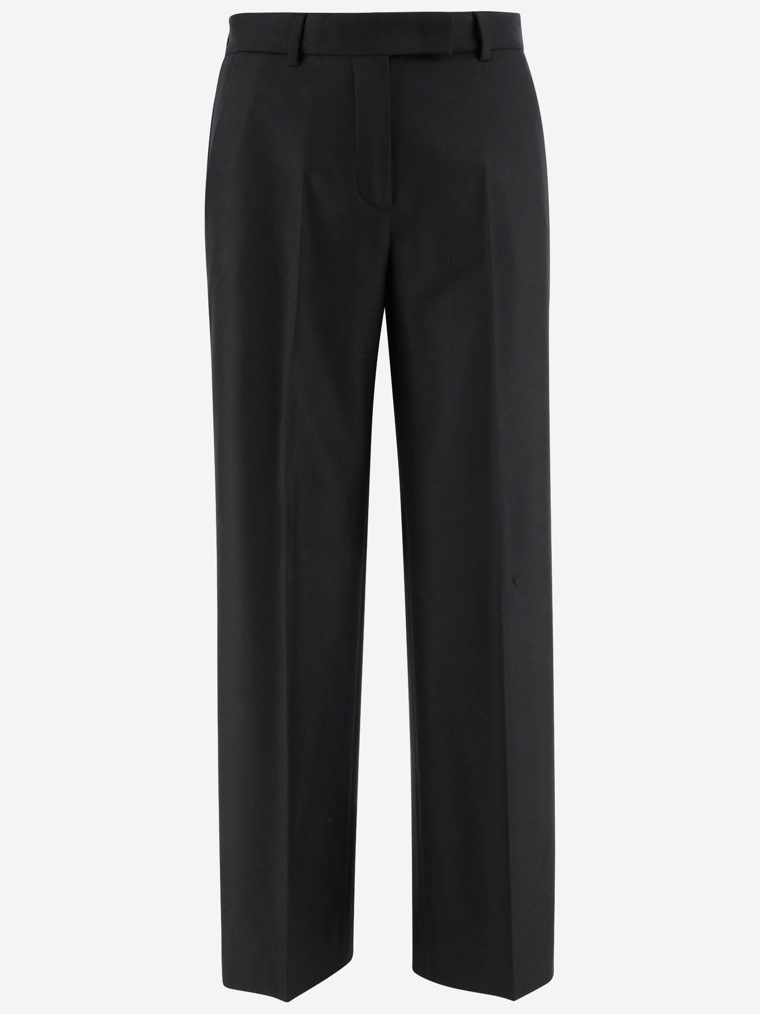 Ql2 Stretch Wool Trousers In Black