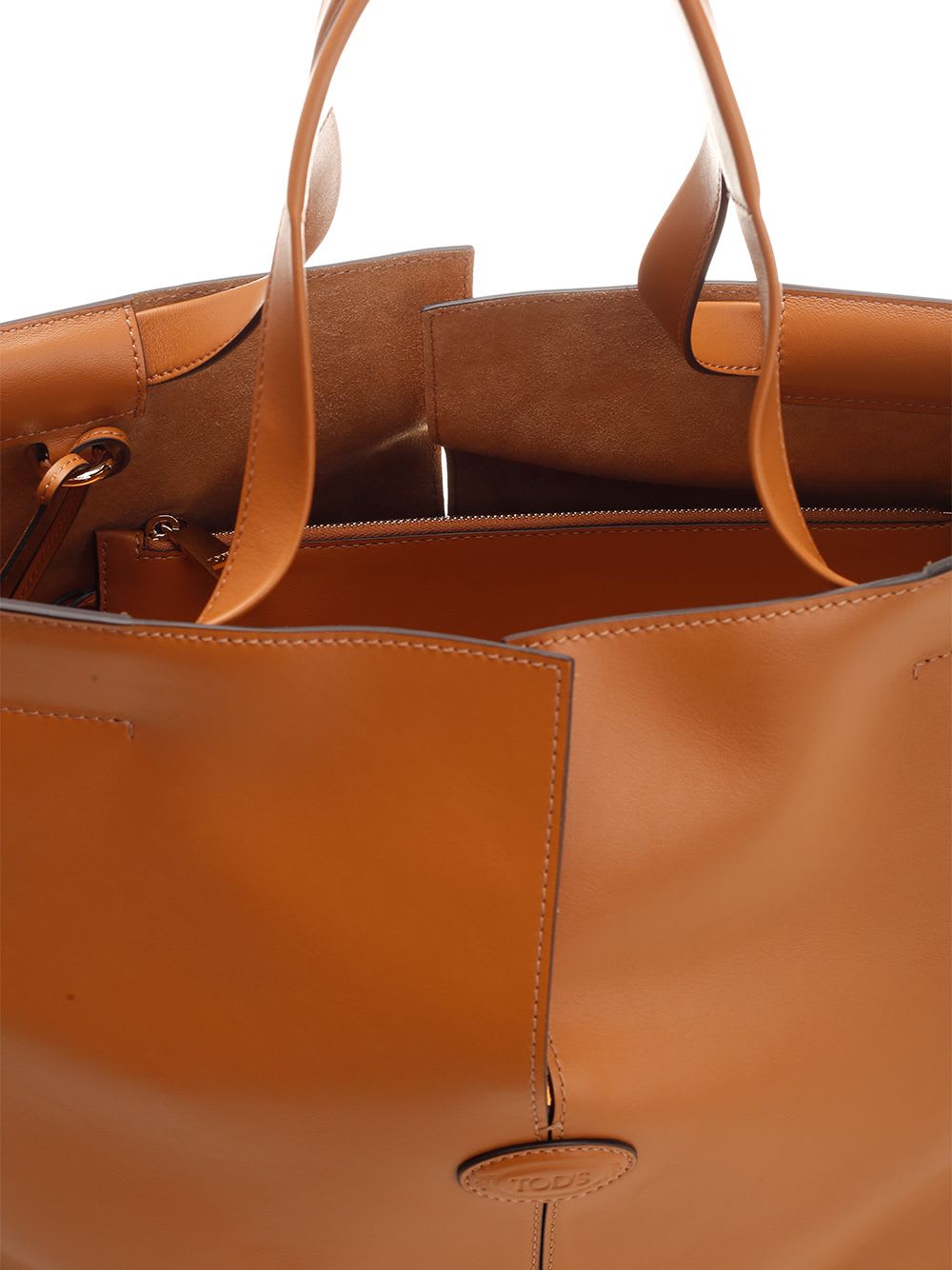 Shop Tod's Di Bag Folio Medium Tote In Brown