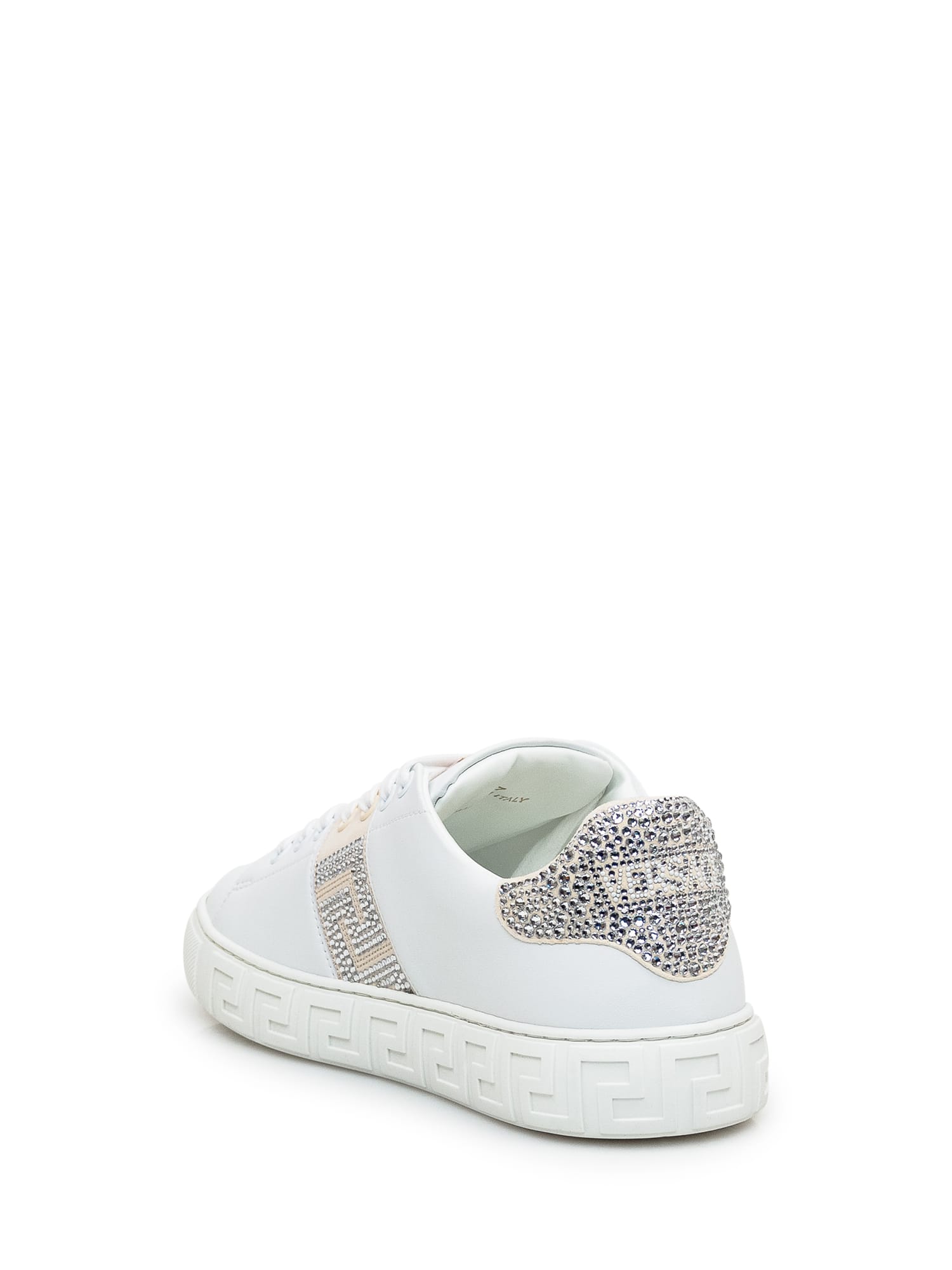 Shop Versace Greca Sneaker In White