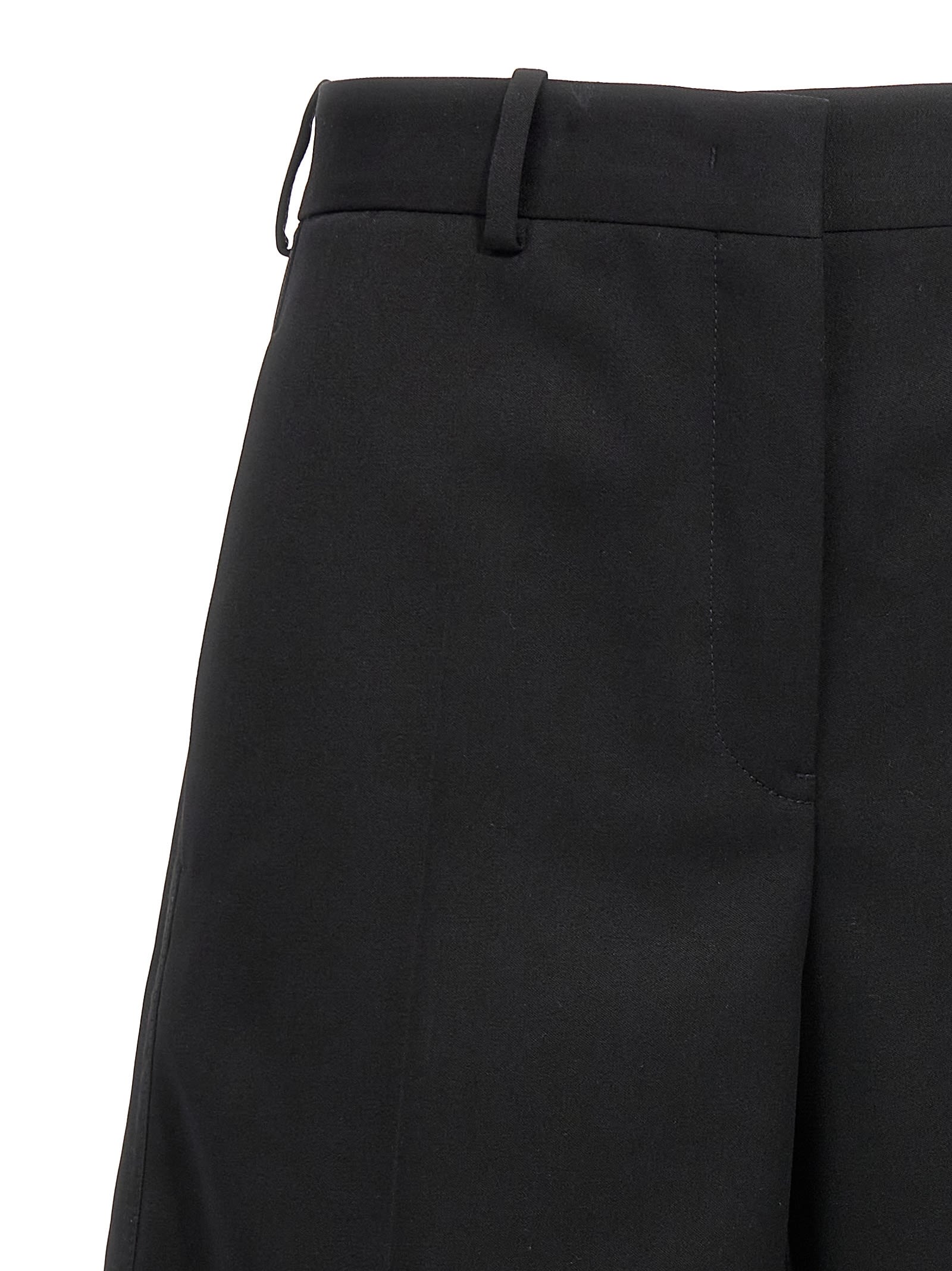 Shop Jil Sander Wool Bermuda Shorts In Black