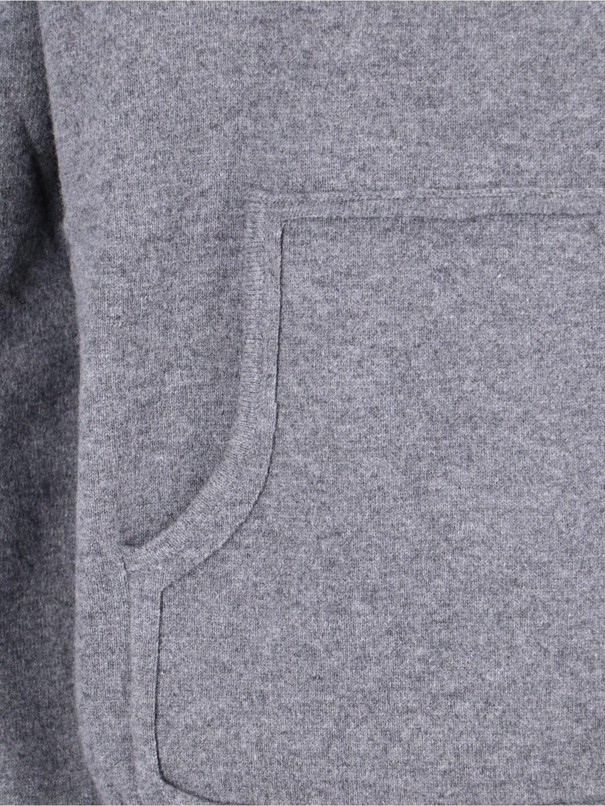 Shop Maison Margiela Knitted Hoodie In Medium Grey