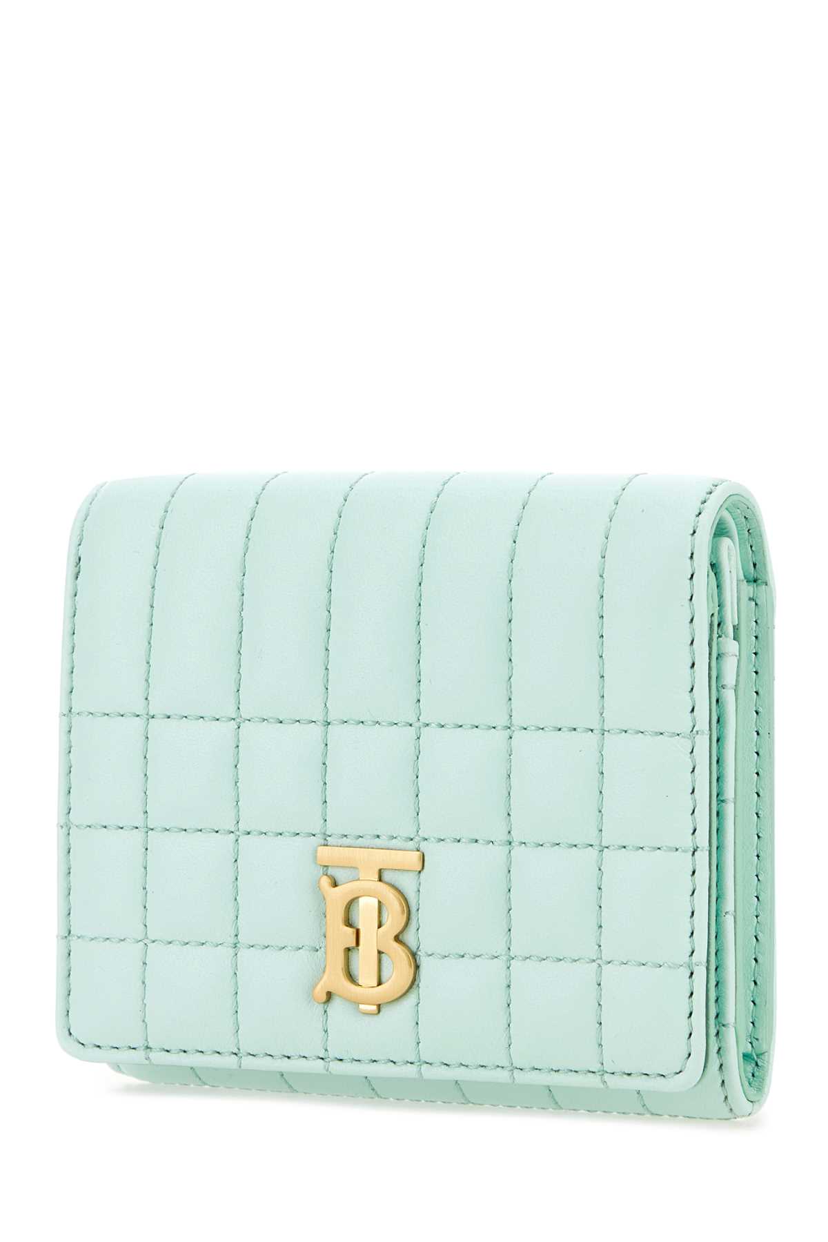 Burberry Pastel Light-blue Nappa Leather Small Lola Wallet In Coolmint
