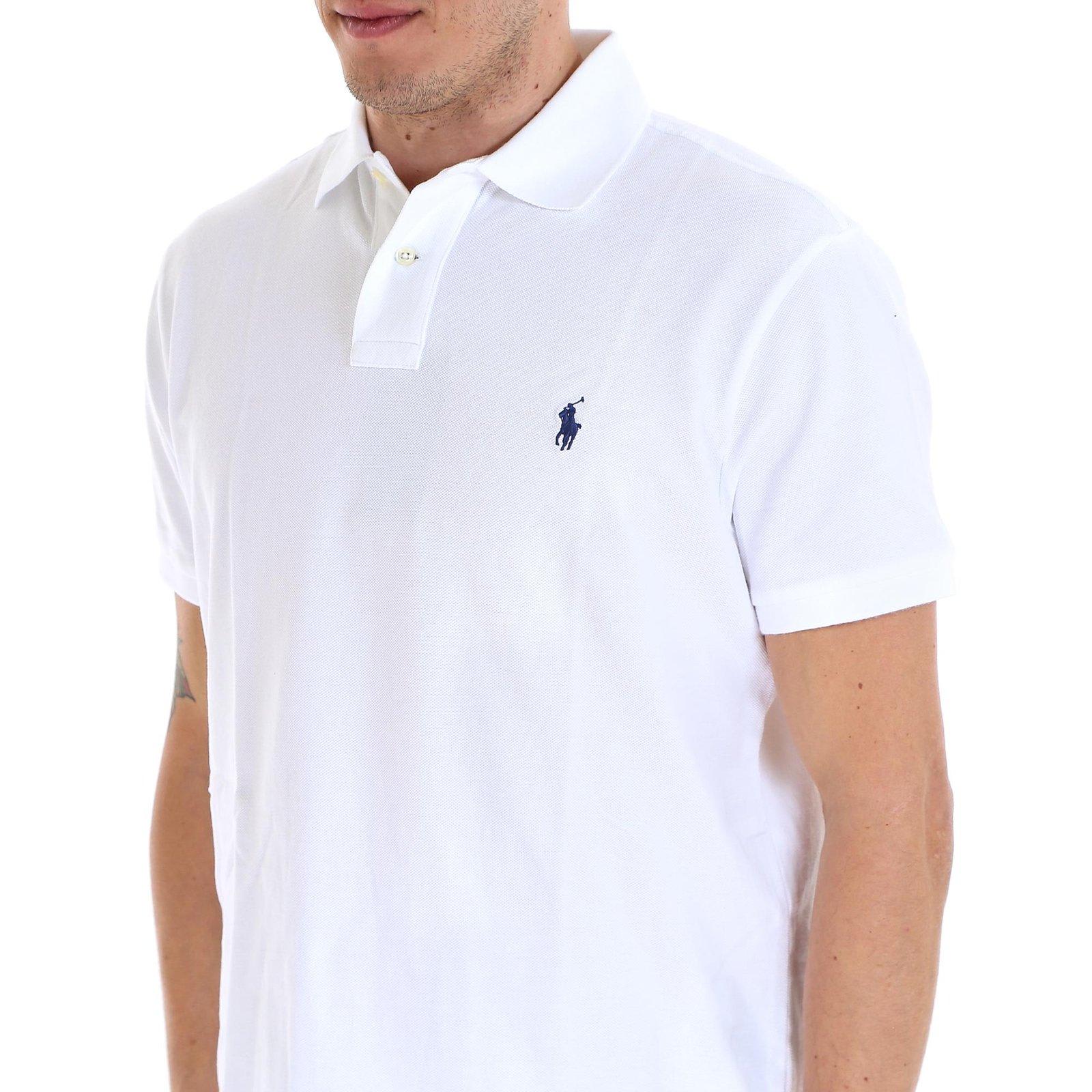 Shop Polo Ralph Lauren Classic Embroidered Logo Polo Shirt In White