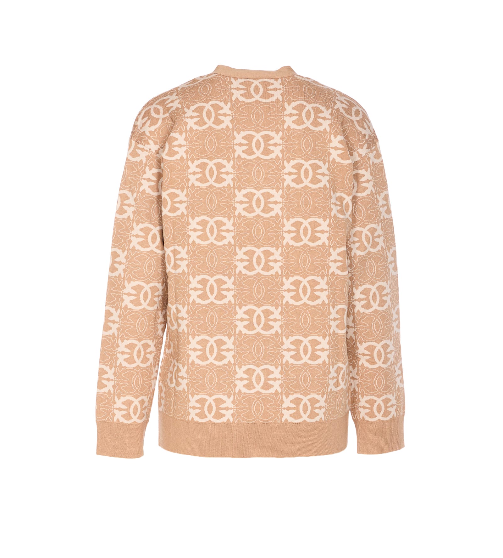 Pinko Geometrisch Gemusterter Cardigan In Brown