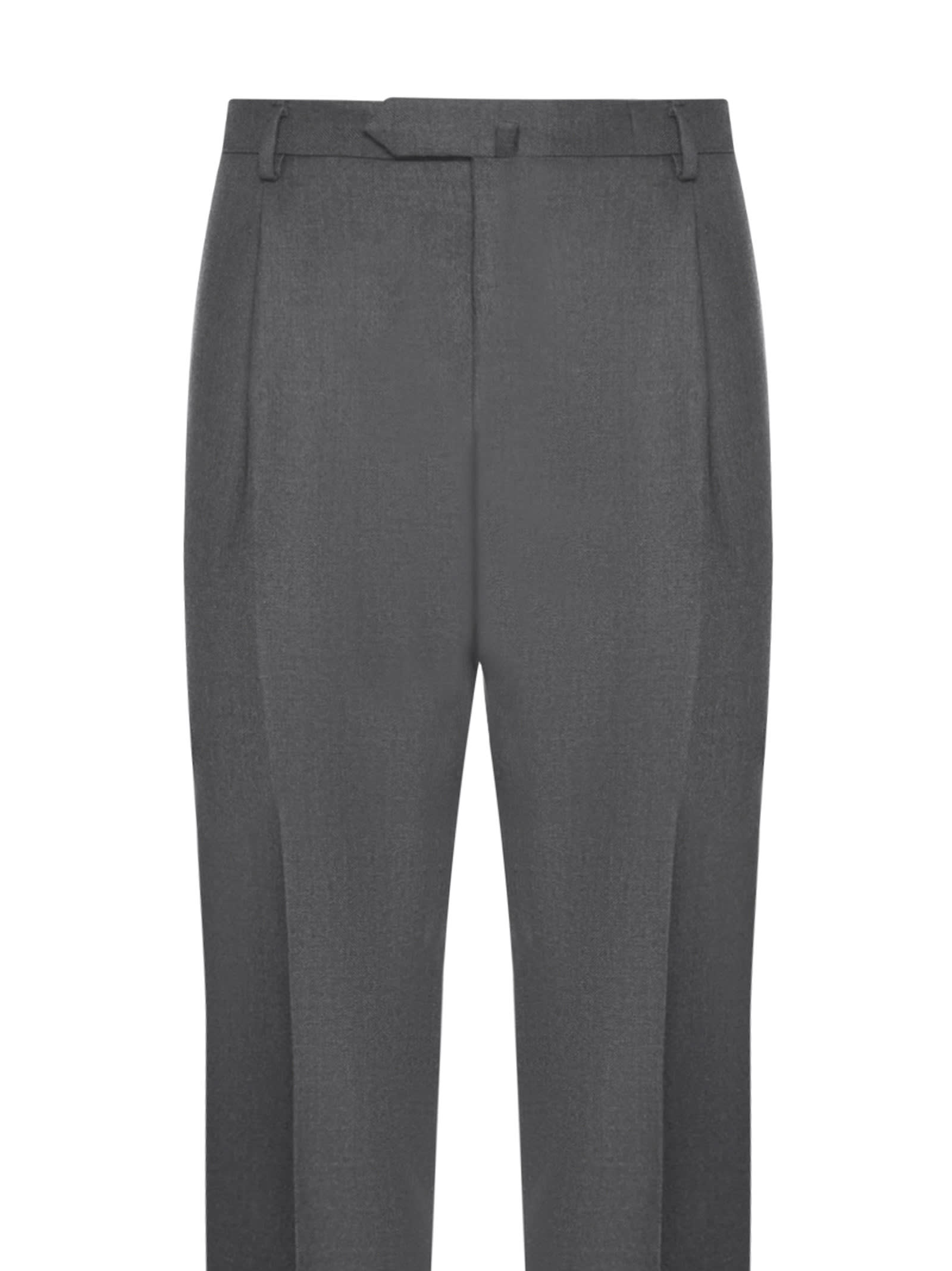 Shop Caruso Pants In Grey