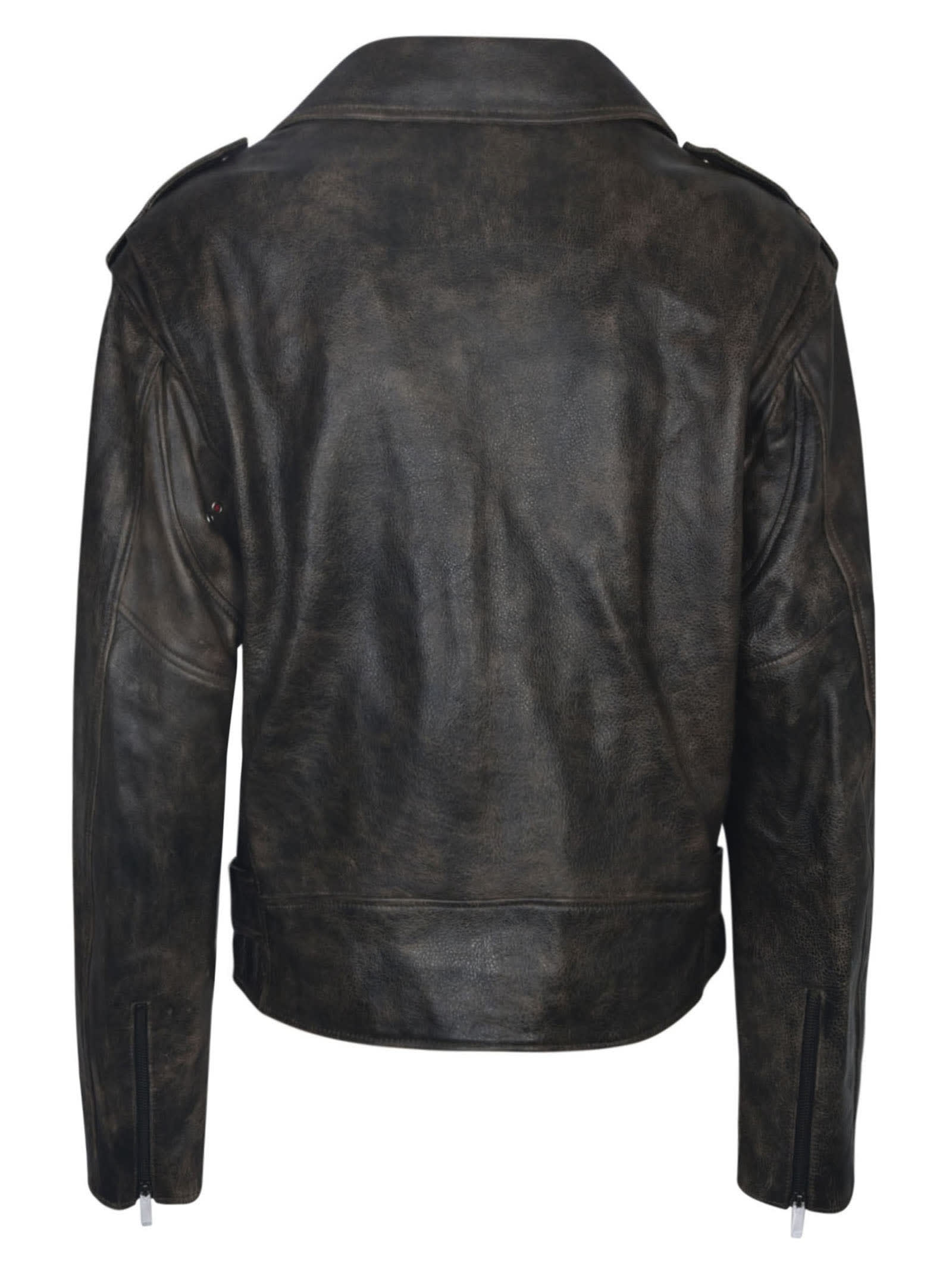 Shop Isabel Marant Biker Zip Jacket In Faded Black