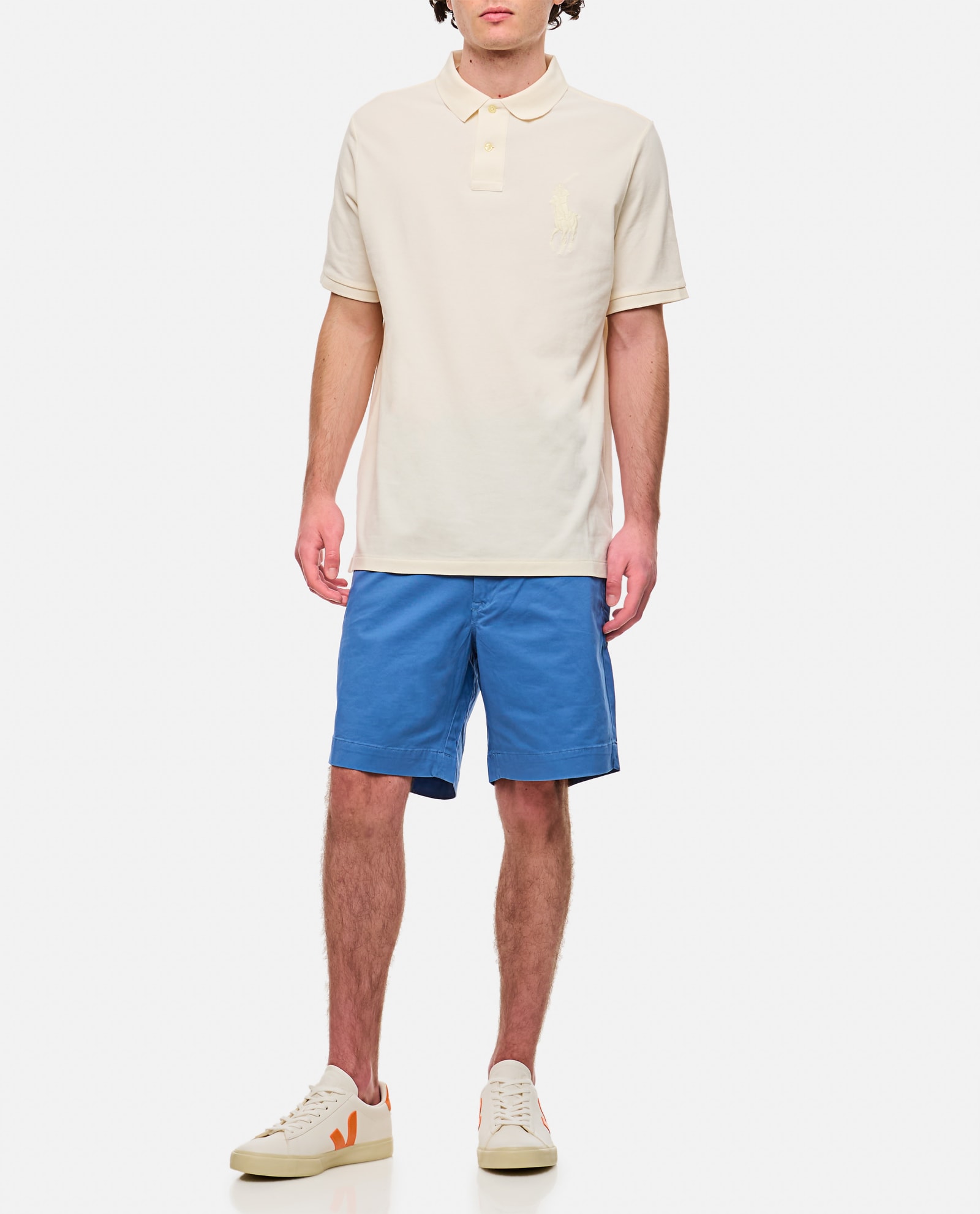 Shop Polo Ralph Lauren Flat Cotton Short In Blue