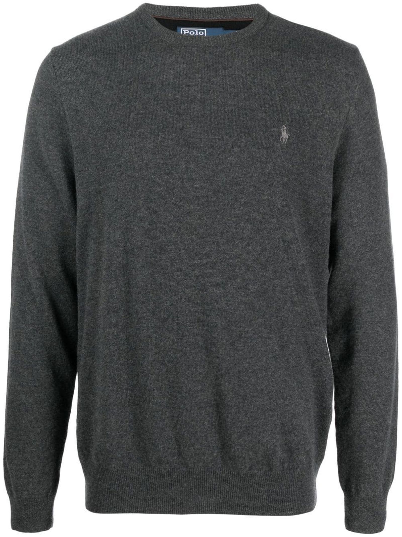 Shop Ralph Lauren Grey Wool Sweater