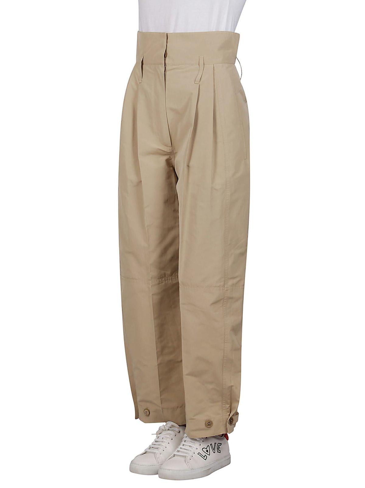 Givenchy High-waist Trousers In Beige