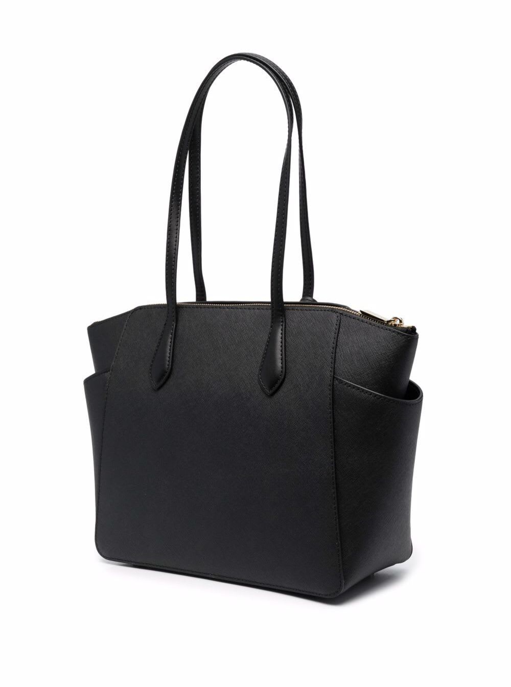 Shop Michael Michael Kors M Michael Kors Womans Marylin Black Leather Crossbody Bag