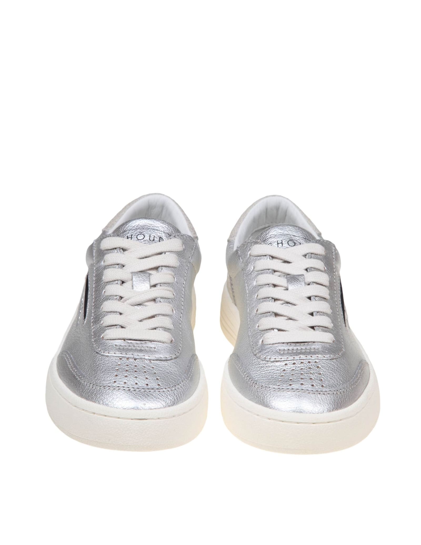 Shop Ghoud Lido Low Sneakers In Silver Leather