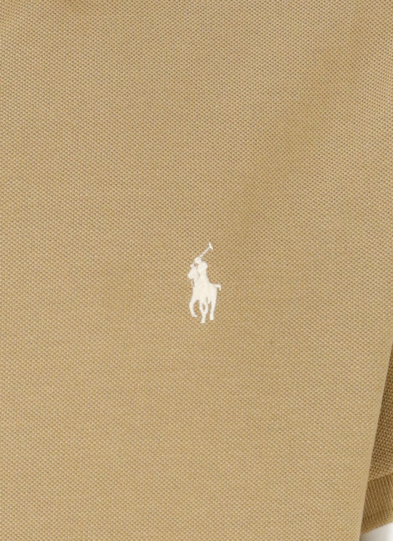 Shop Ralph Lauren Polo Shirt With Pony In Beige