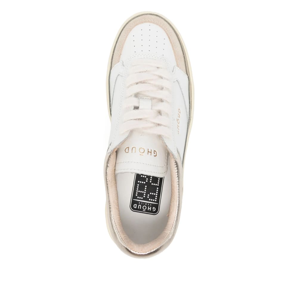 Ghoud Pads Low Leather Sneakers In White