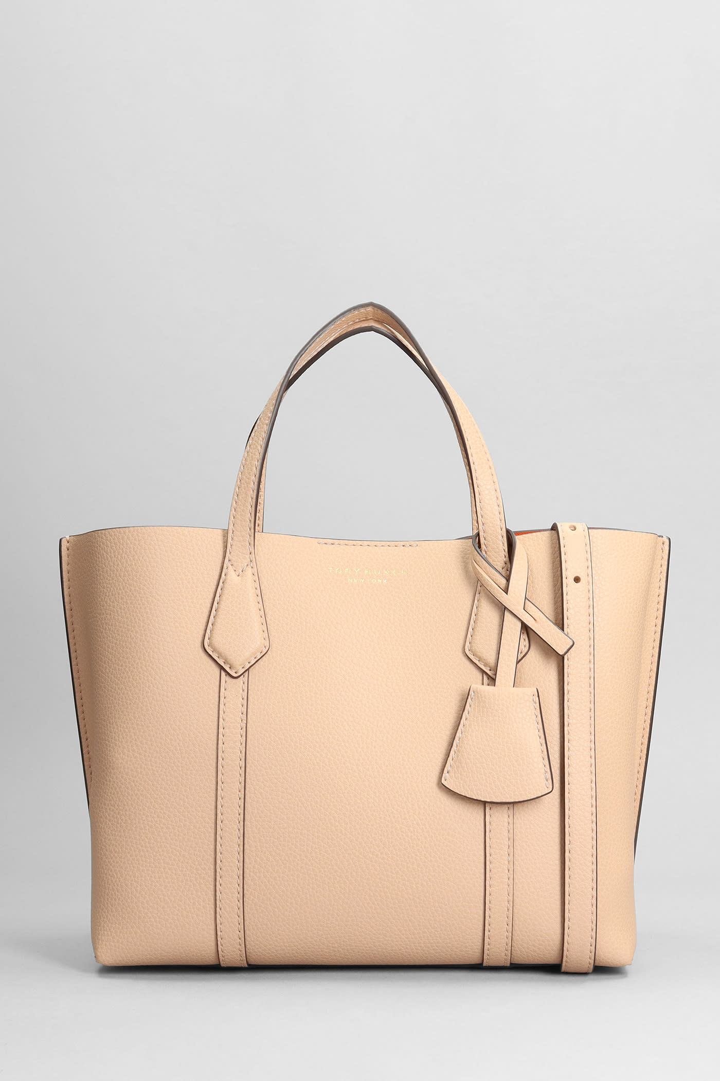 TORY BURCH PERRY TRIPLE TOTE IN BEIGE LEATHER