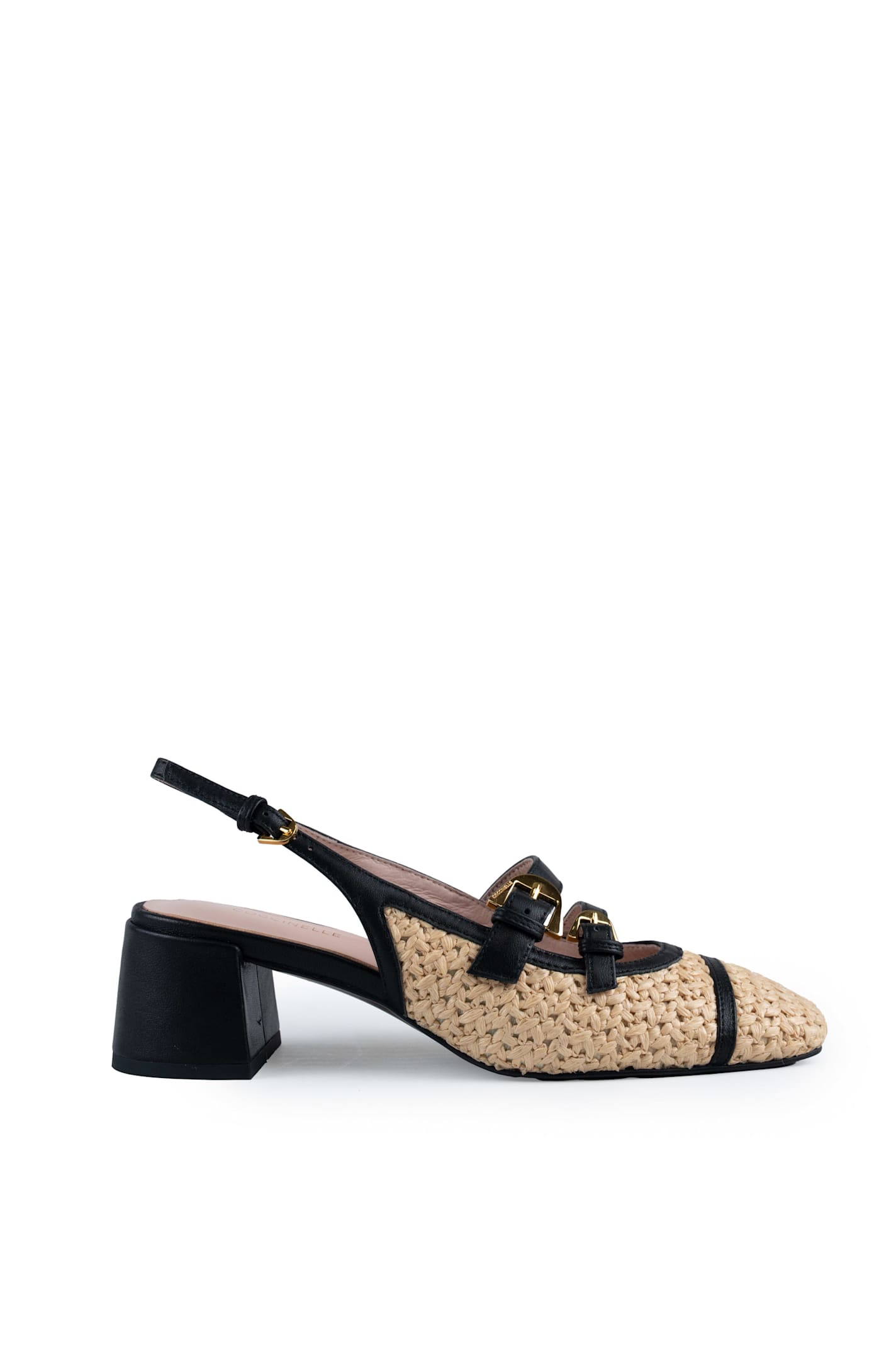 Maia Crochet Straw Slingback Shoes