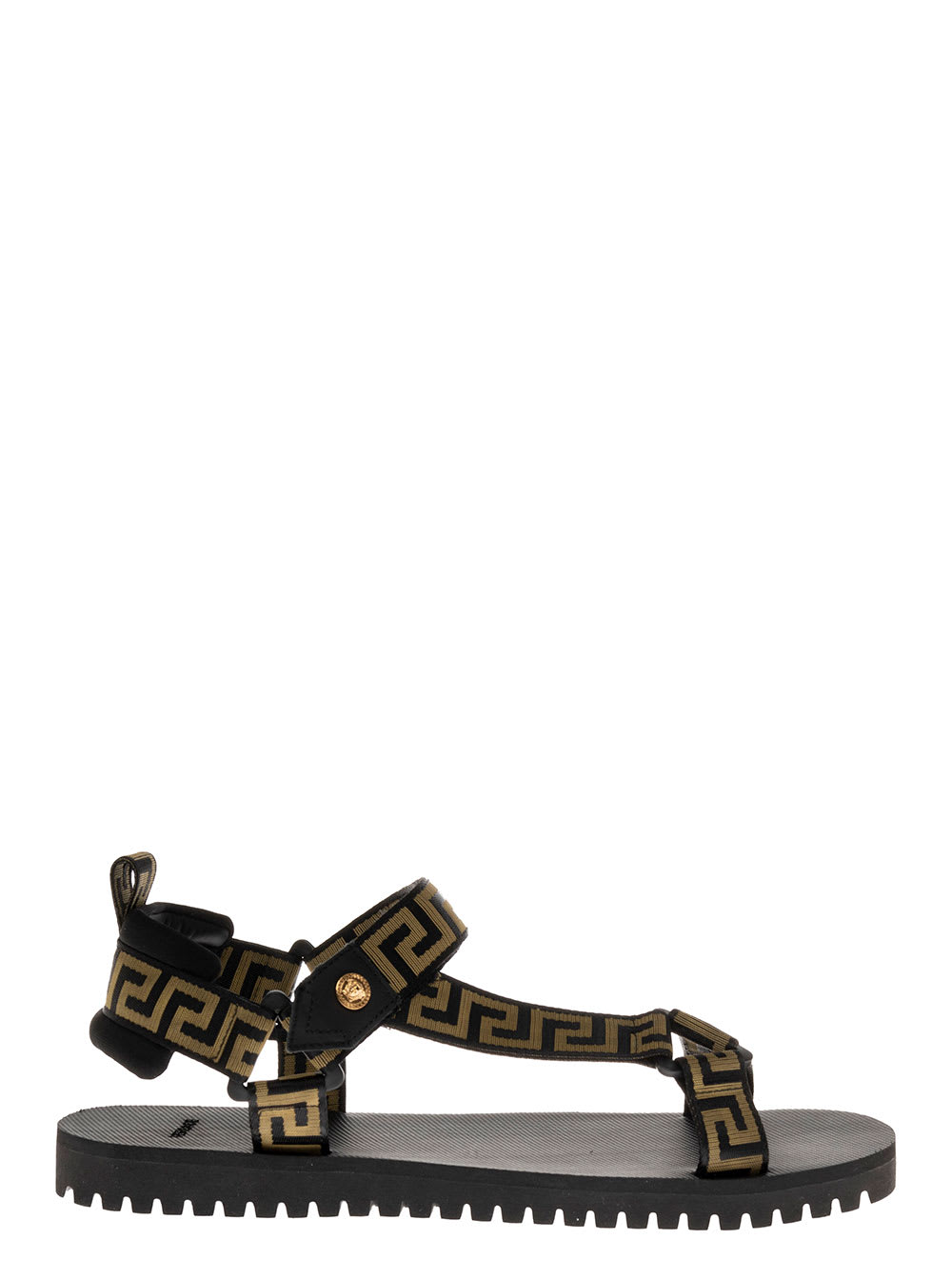 Versace Nylon Sandals With Greek Print
