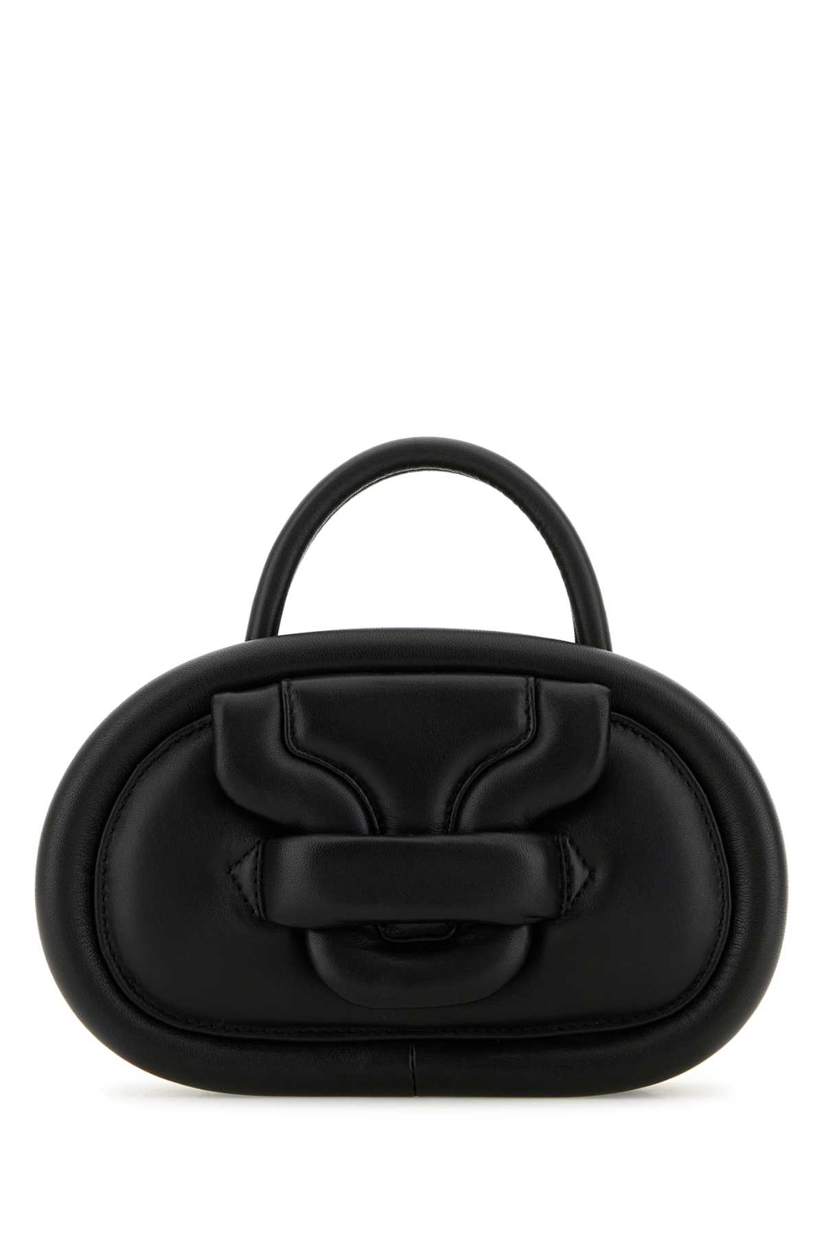 Pierre Hardy Black Leather Mini Alpha Strike Handbag In Lambblack