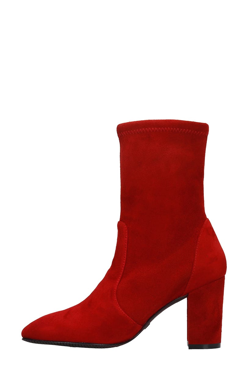 red stuart weitzman boots