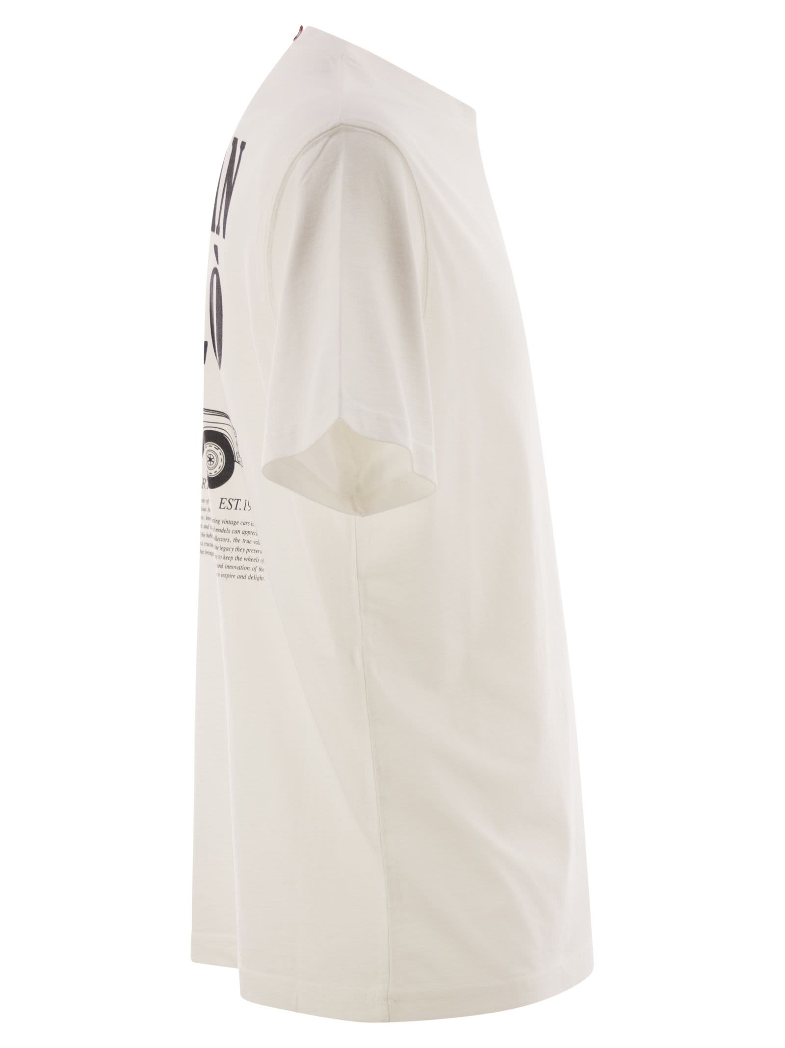 Mc2 Saint Barth T-shirt With Print On Chest And Back In White