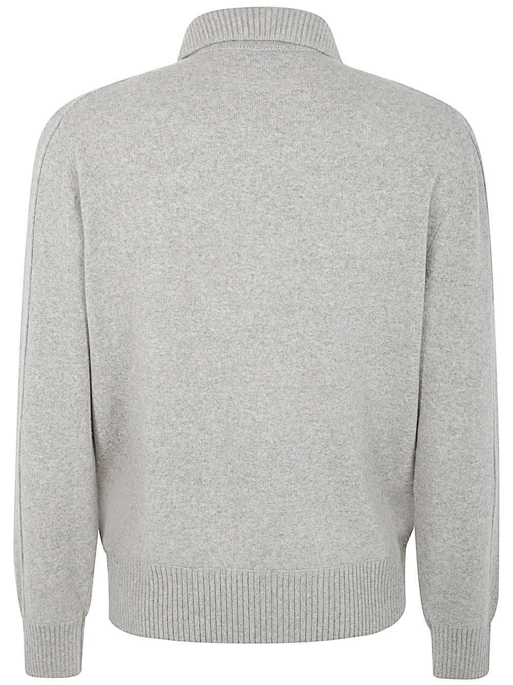 Shop Zegna Wool And Cashmere Polo In Light Grey Melange