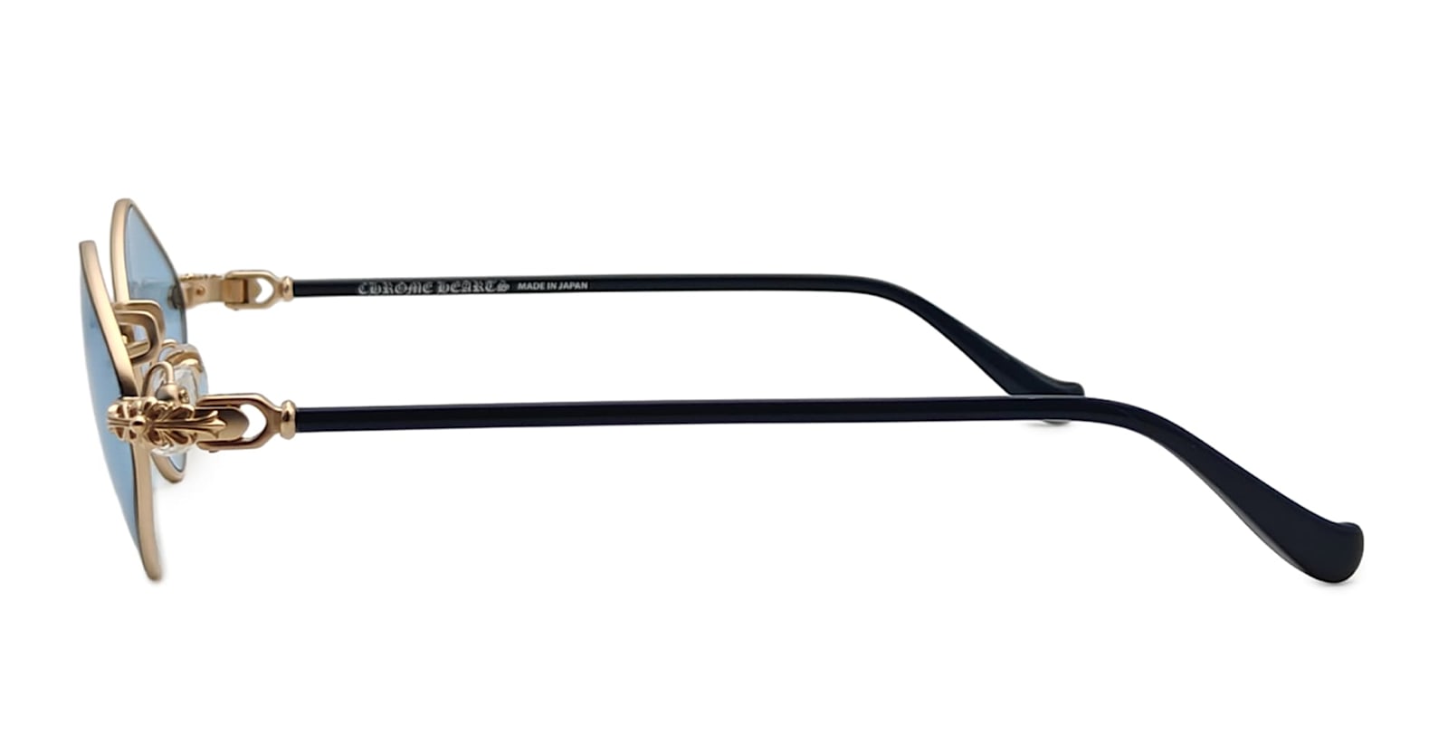 Chrome Hearts Diamond Dog - Midnight Blue Sunglasses In Gold