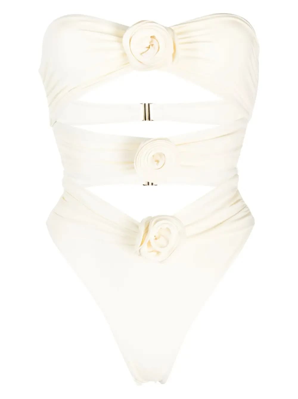 Shop La Reveche Ivory Vesna One Piece Swimsuit In White
