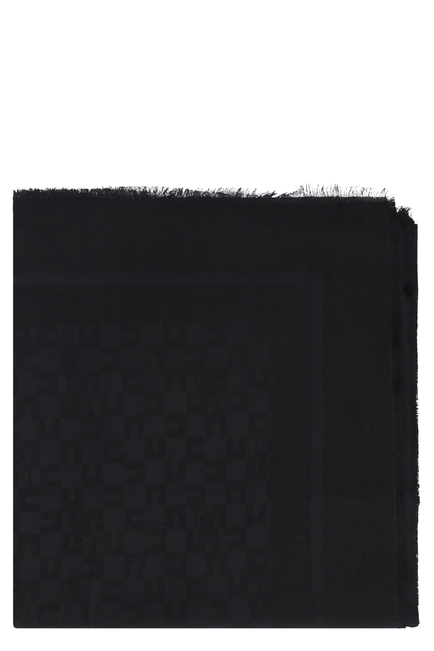 Elisabetta Franchi Jacquard Scarf In Black