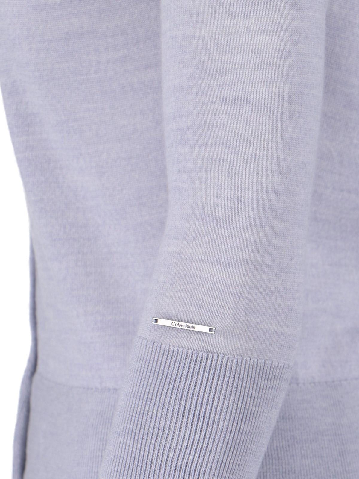 Shop Calvin Klein Wool Shirt In Grey
