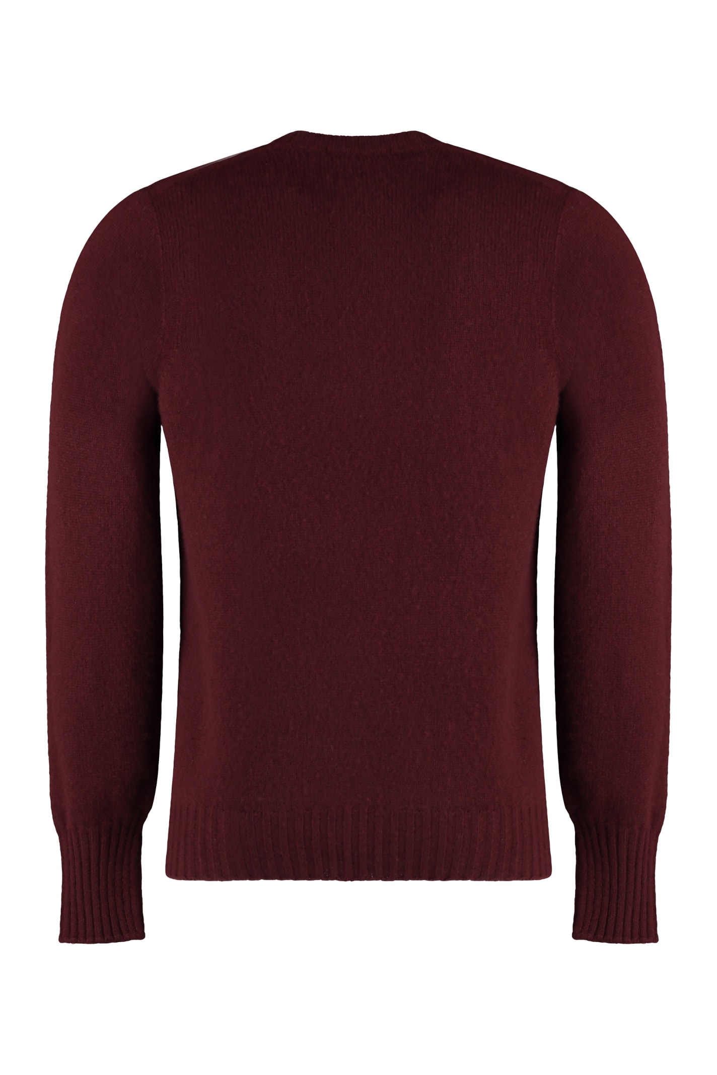 Shop Drumohr Crew-neck Wool Sweater In Burgundy