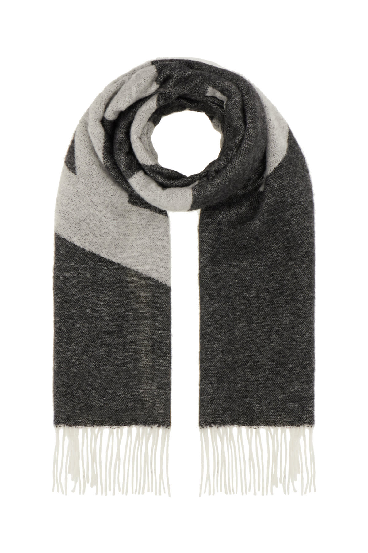 Apc Embroidered Wool Blend Reversible Scarf In Lzz