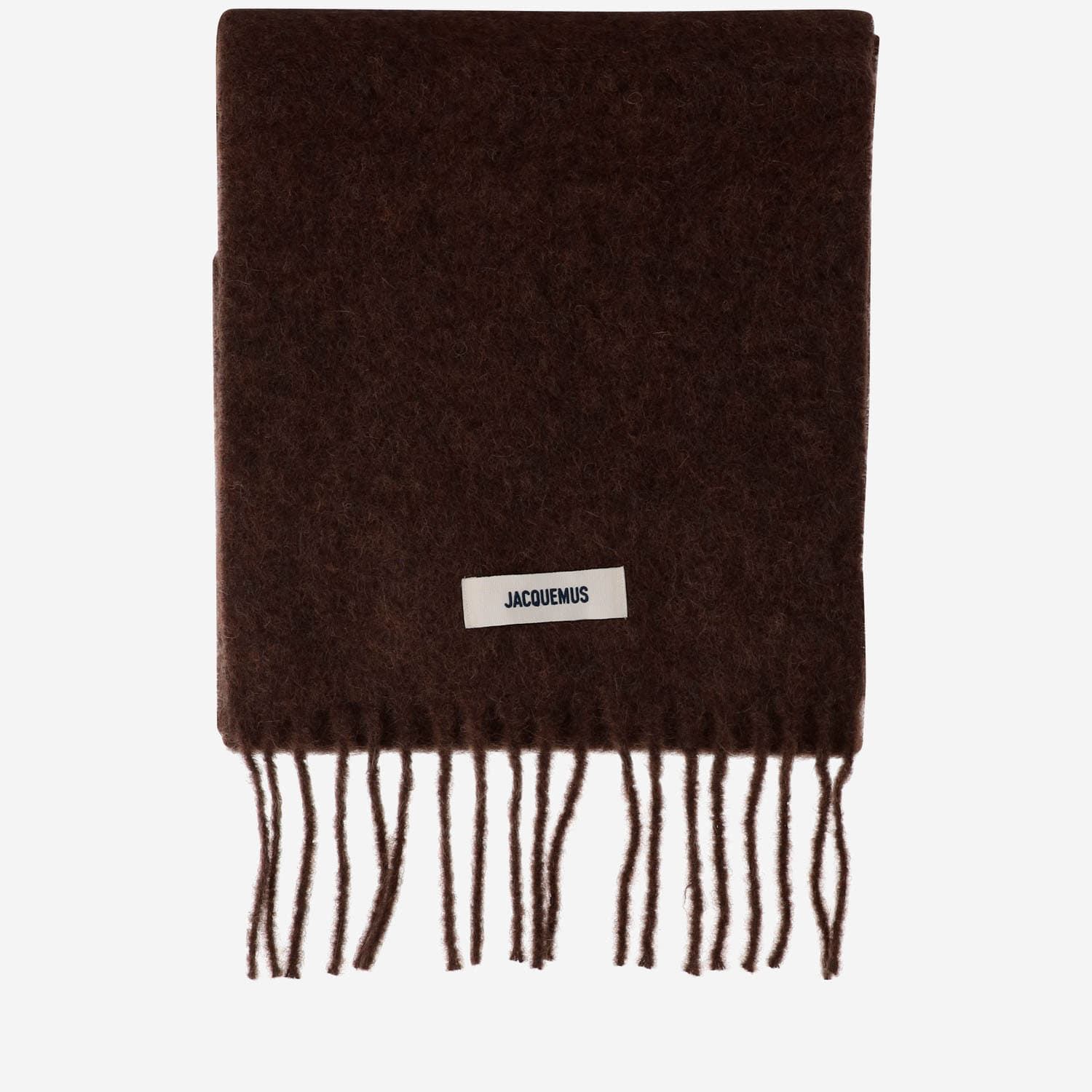 Jacquemus Brown Alpaca L Echarpe Carro Scarf In Brown