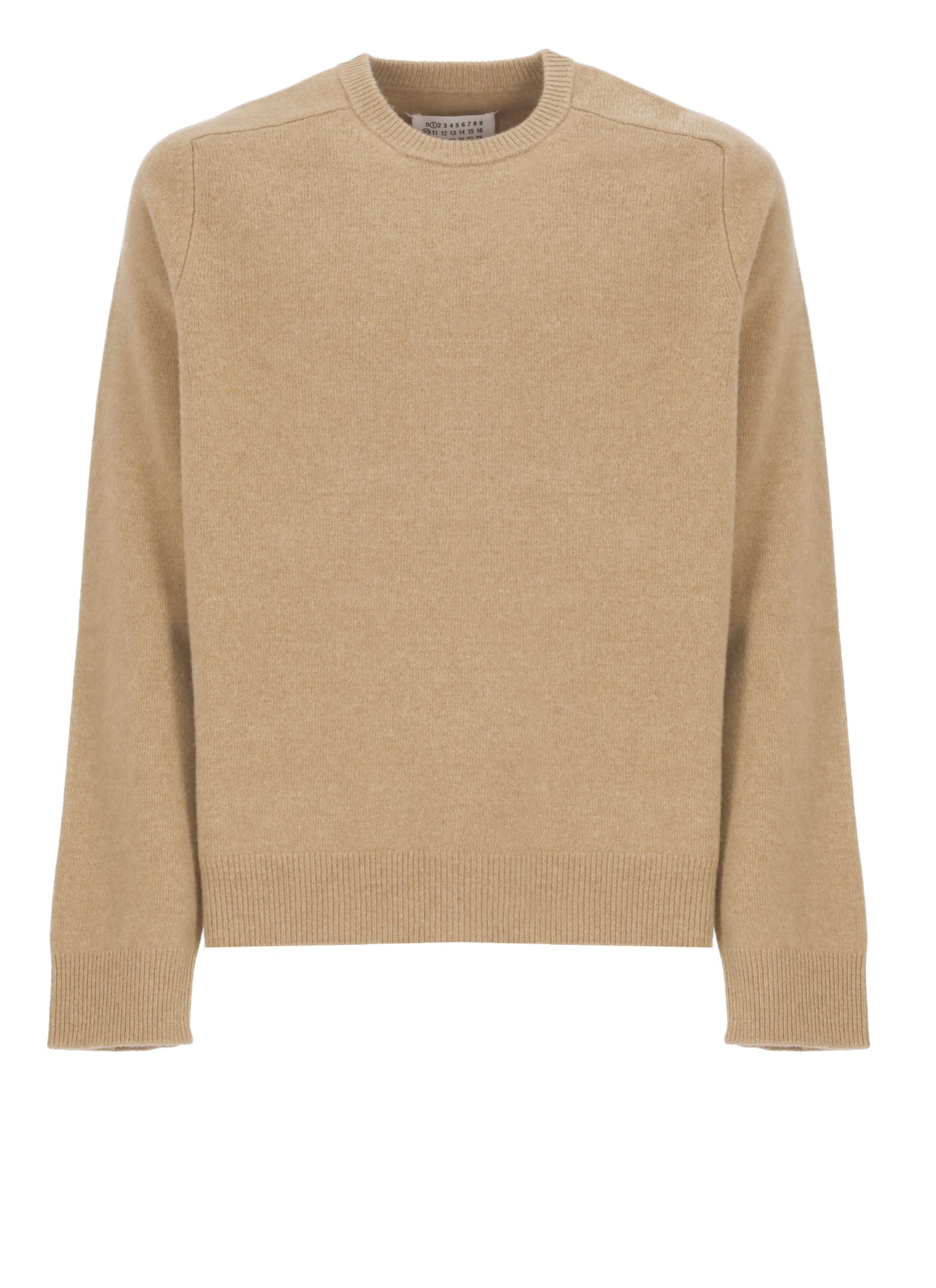 Shop Maison Margiela Wool Sweater In Beige